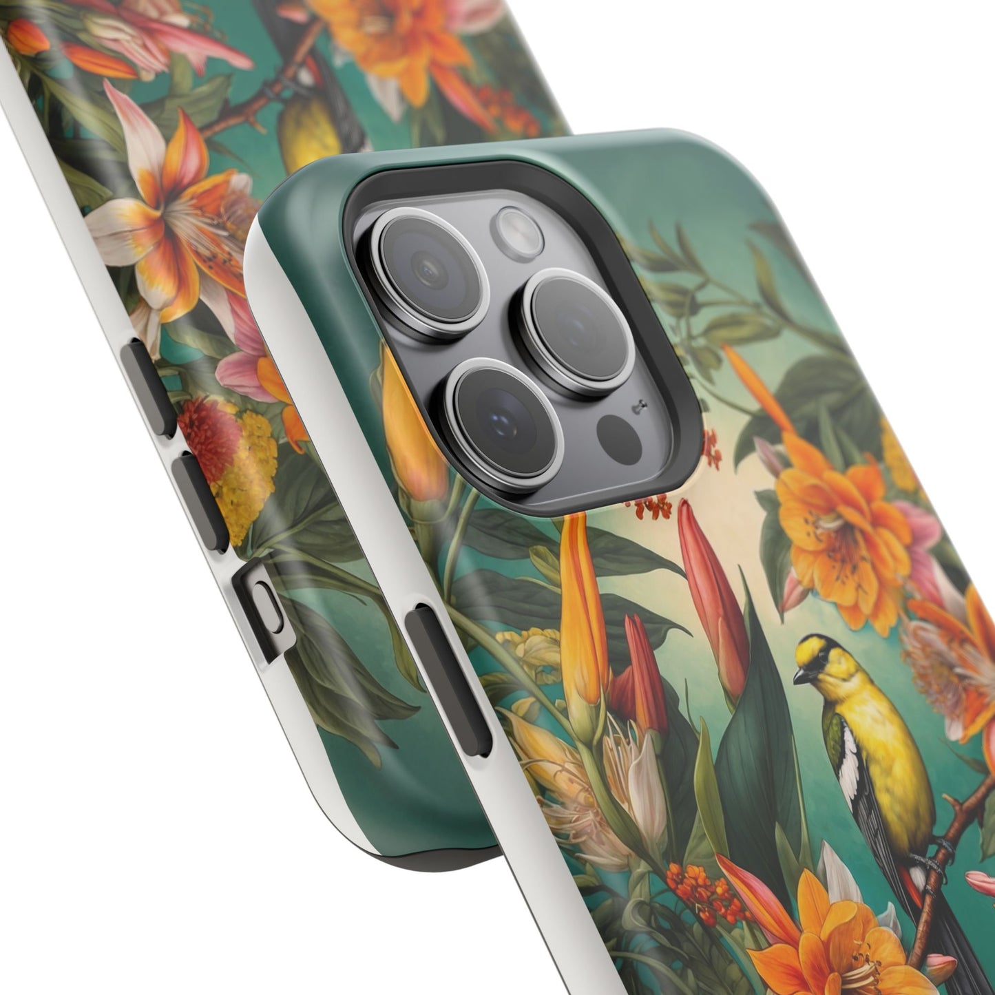 iPhone Case - Floral Bird Phone Case, Impact-Resistant Cover