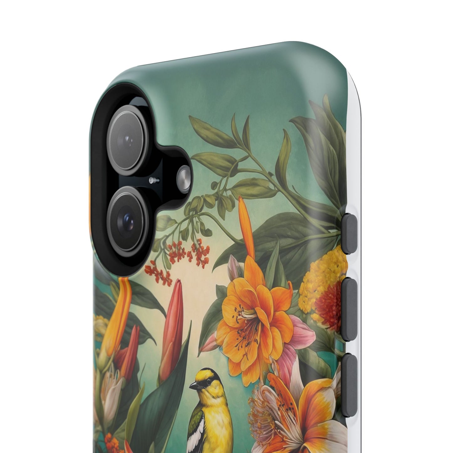 iPhone Case - Floral Bird Phone Case, Impact-Resistant Cover
