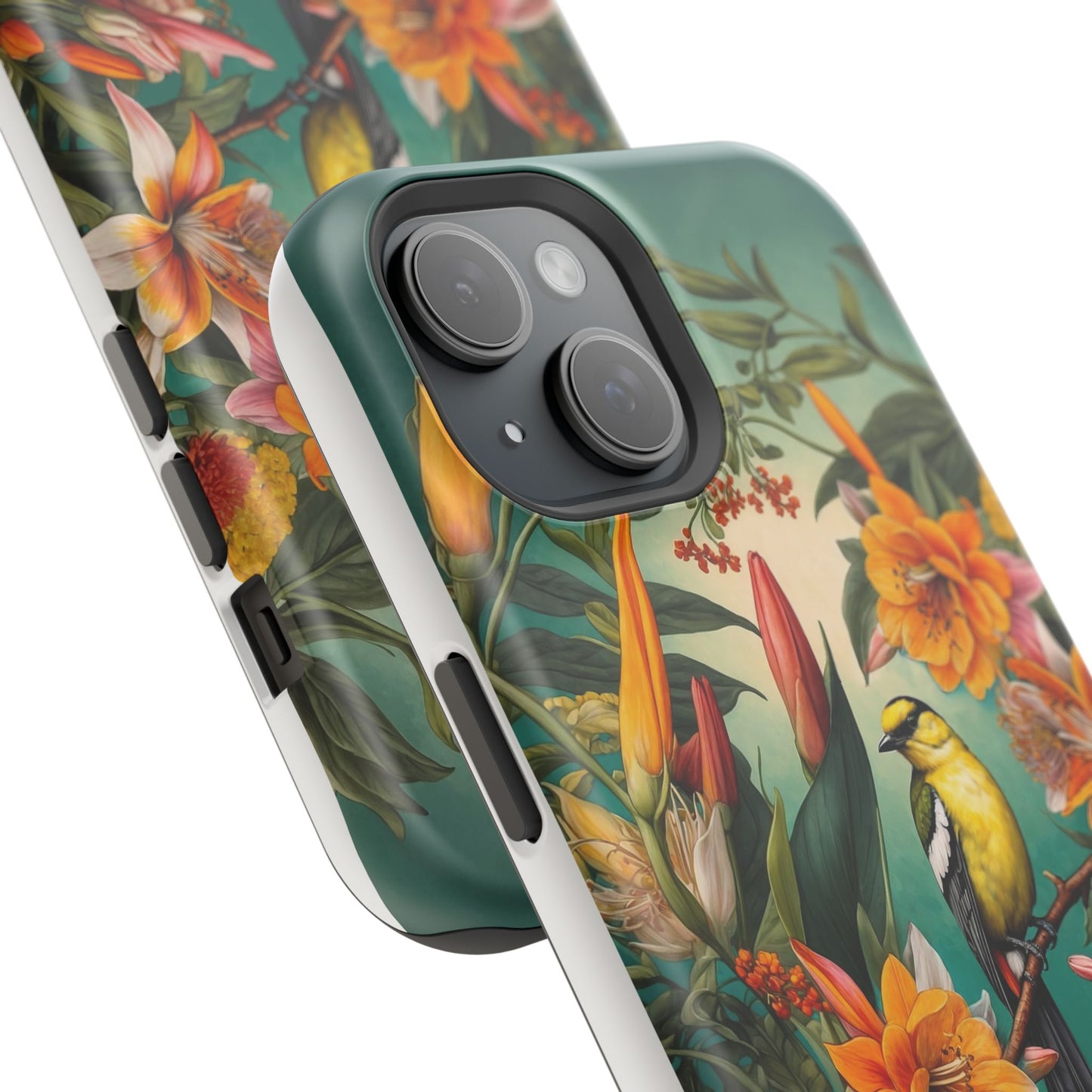 iPhone Case - Floral Bird Phone Case, Impact-Resistant Cover