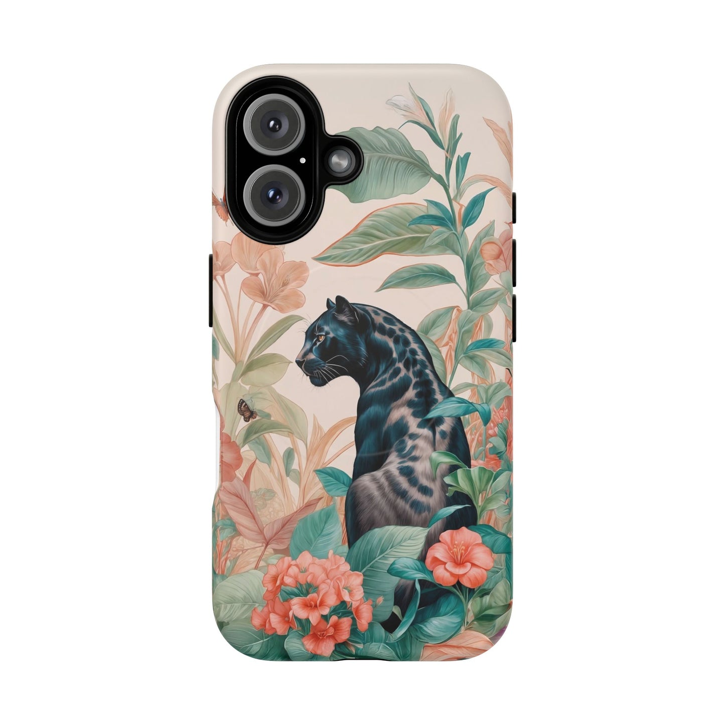 Panther Floral Tough Phone Case