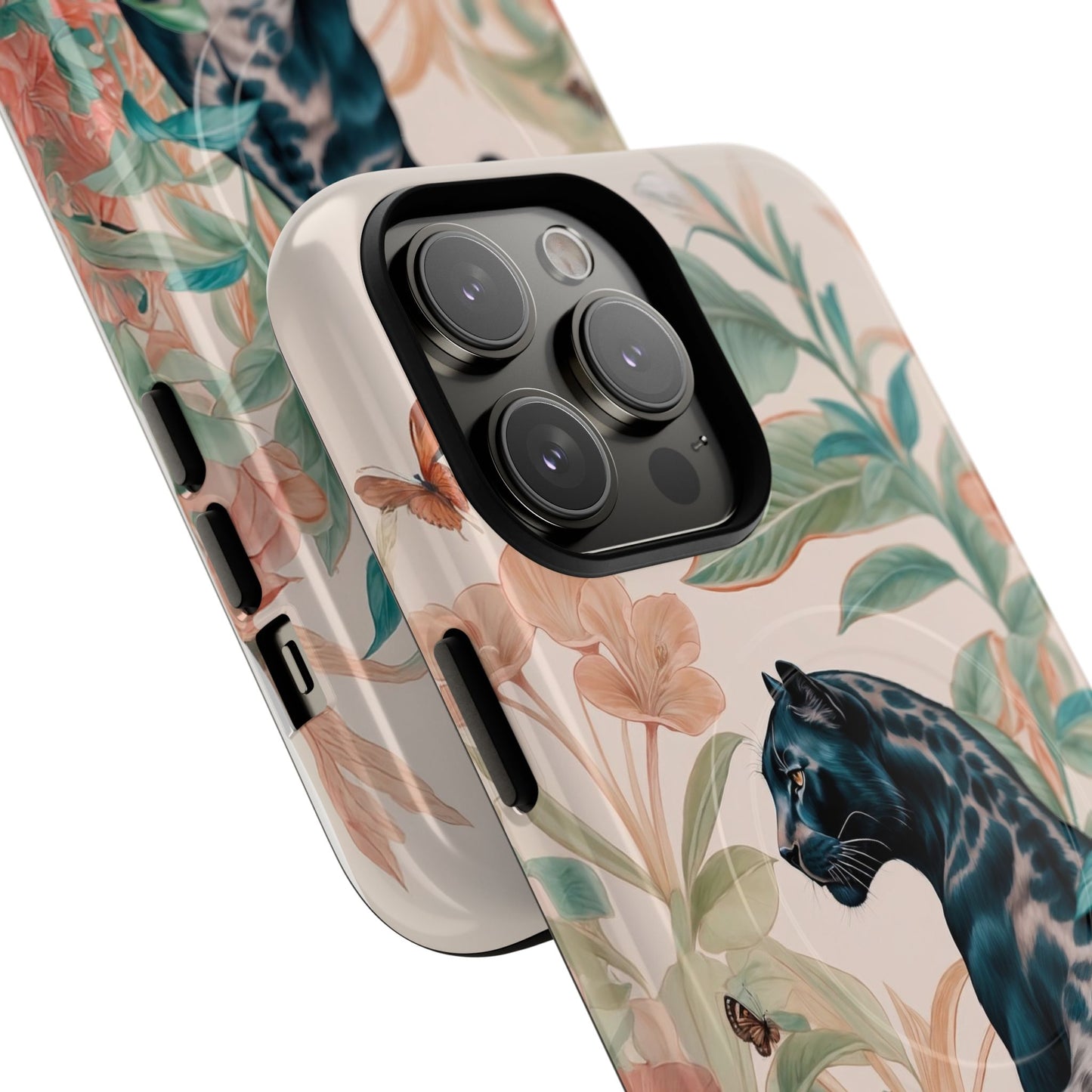 Panther Floral Tough Phone Case