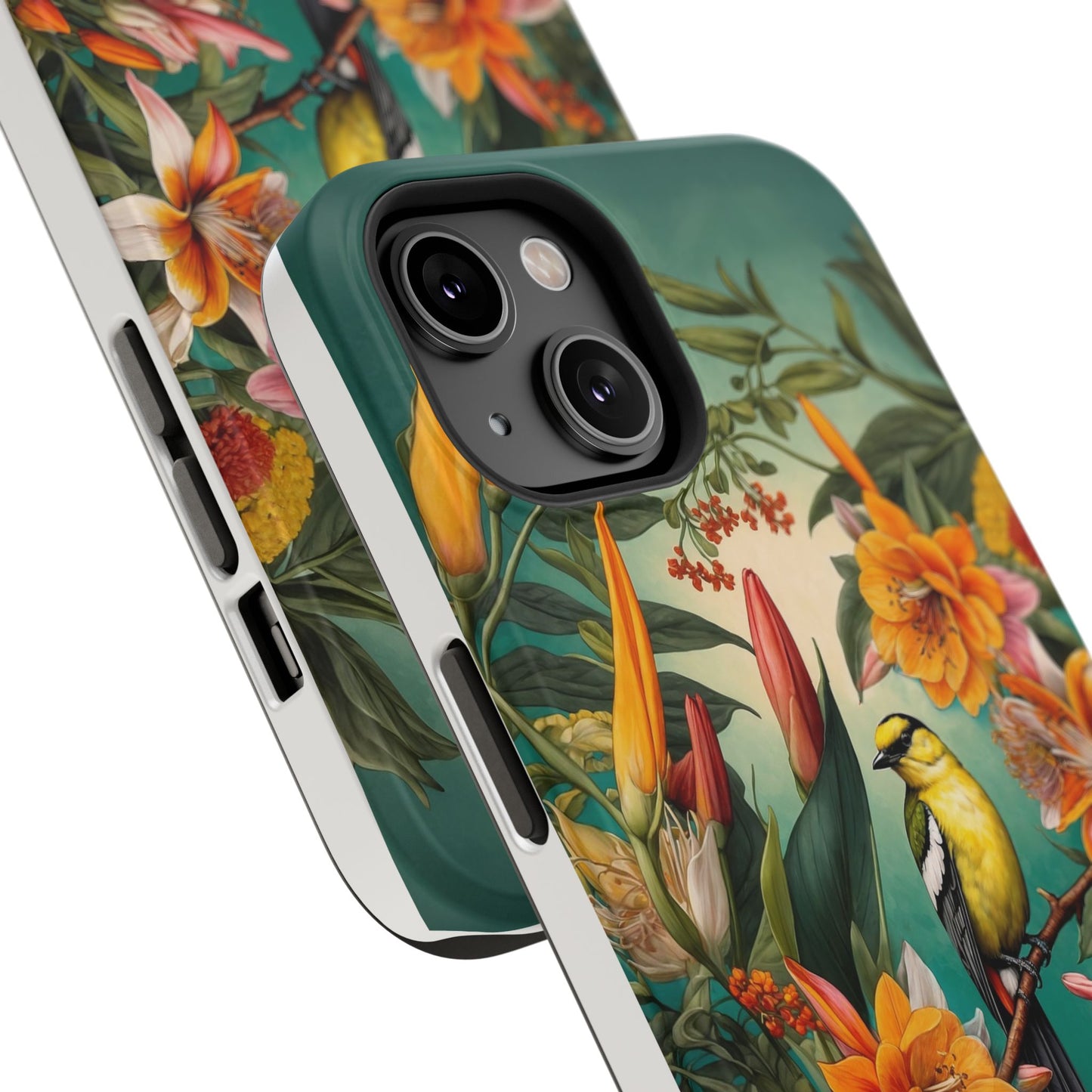 iPhone Case - Floral Bird Phone Case, Impact-Resistant Cover