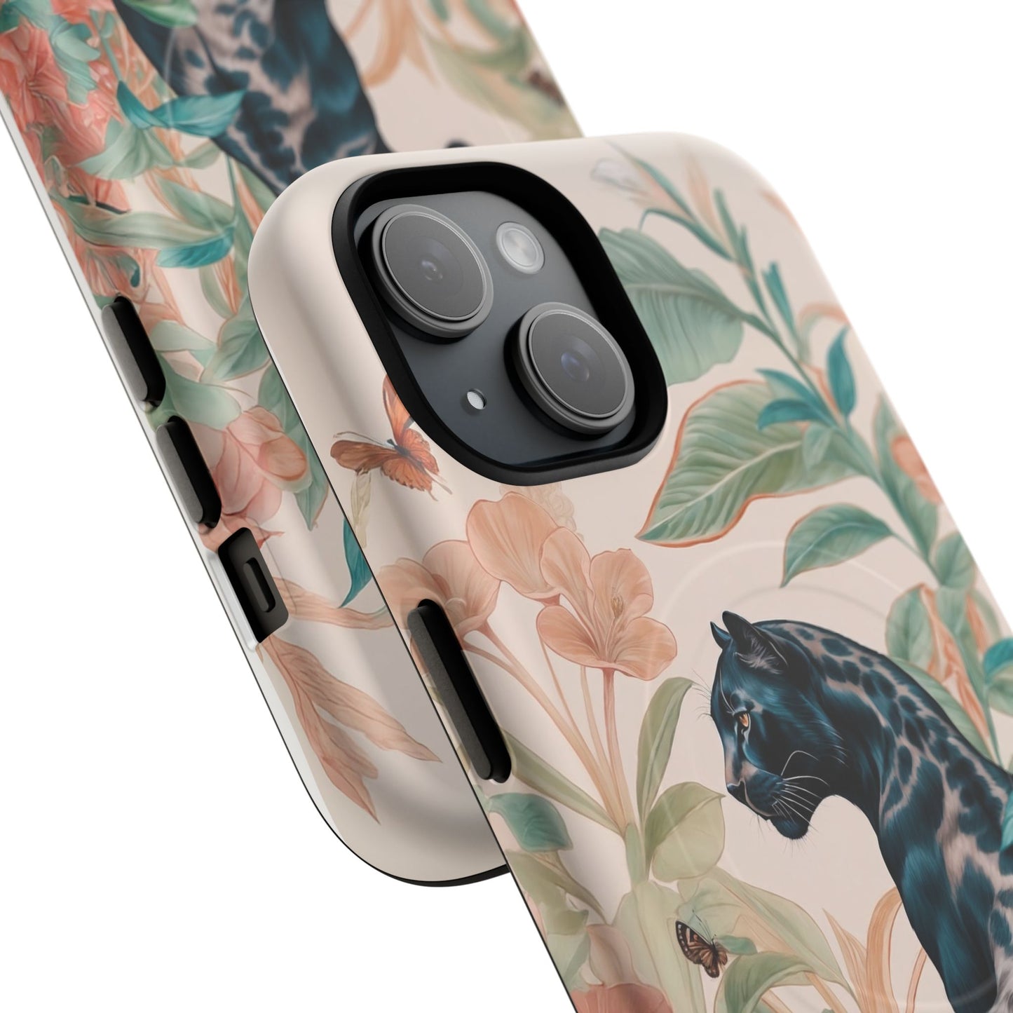Panther Floral Tough Phone Case