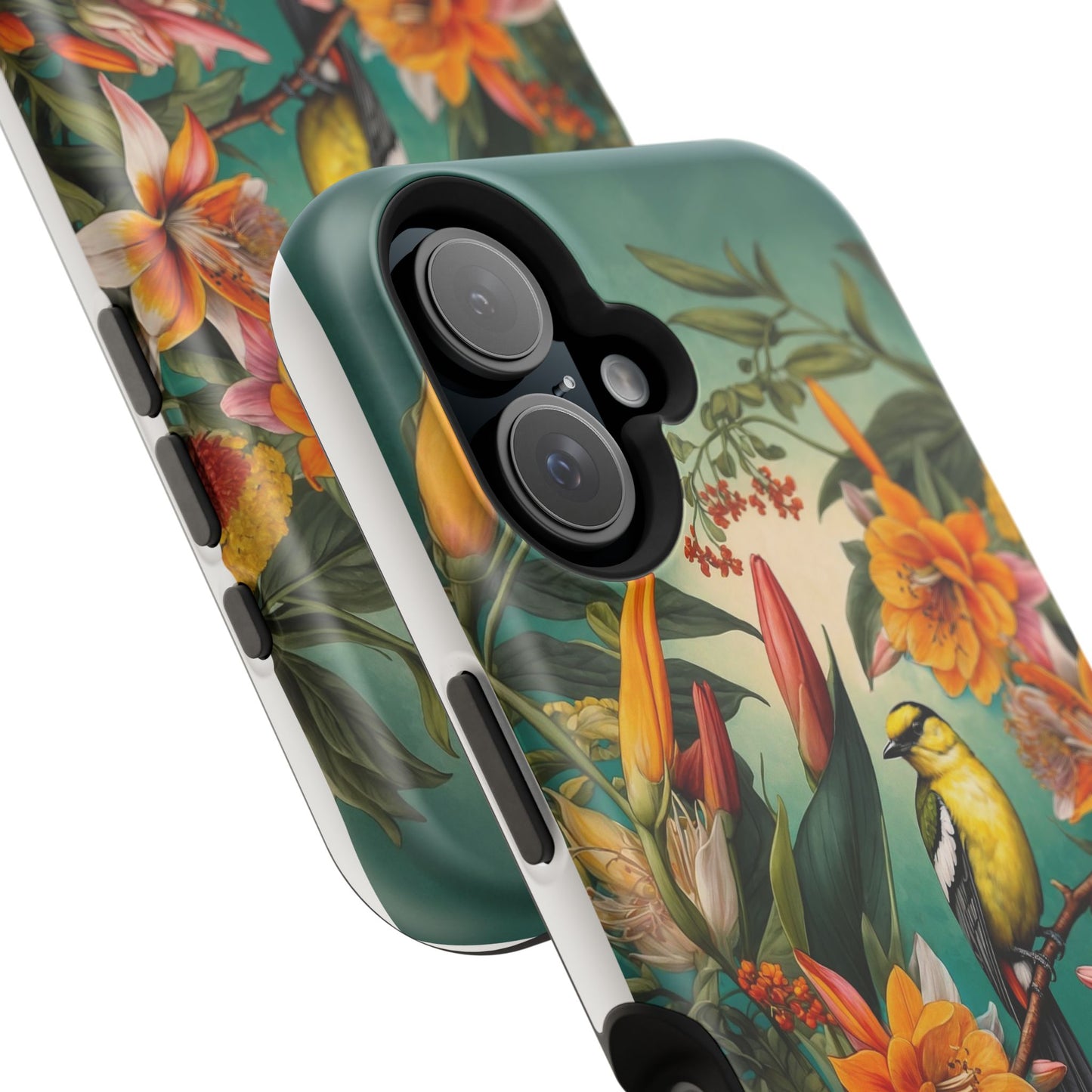 iPhone Case - Floral Bird Phone Case, Impact-Resistant Cover