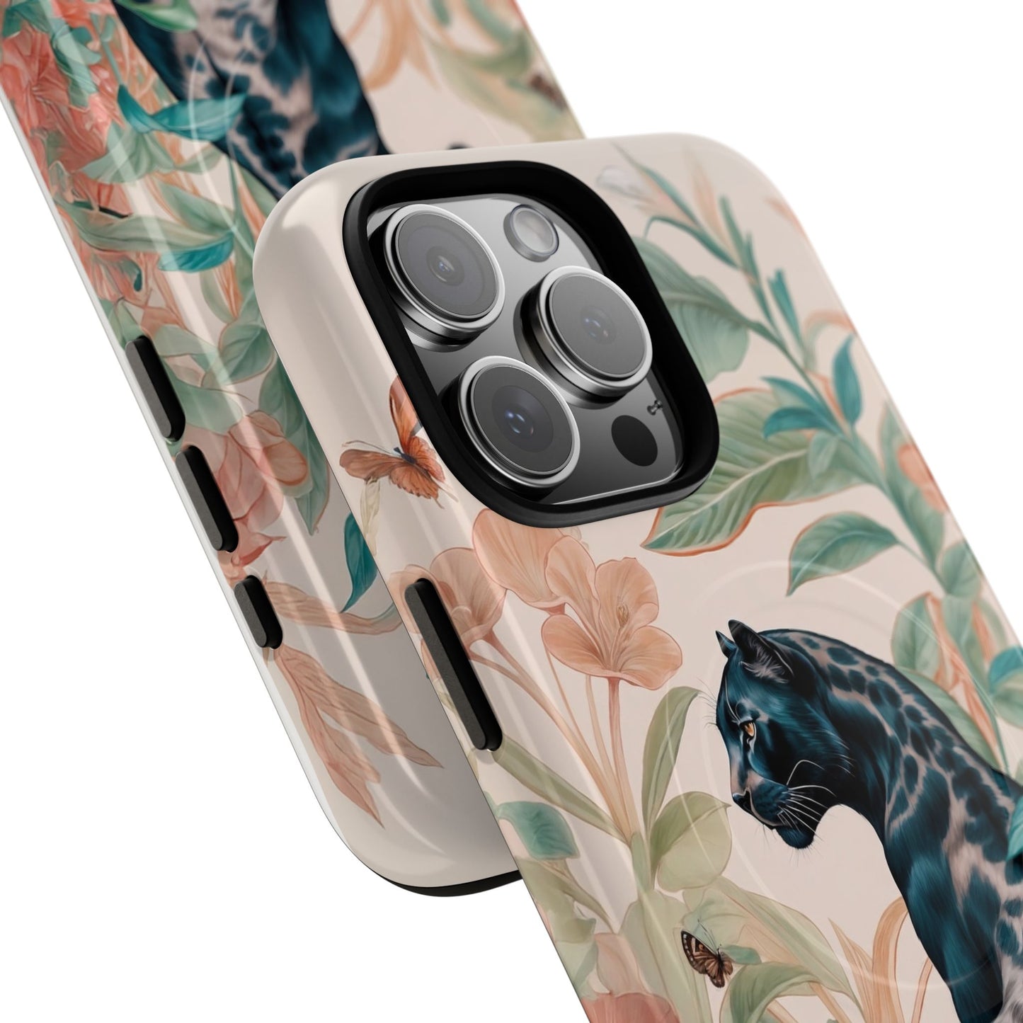 Panther Floral Tough Phone Case
