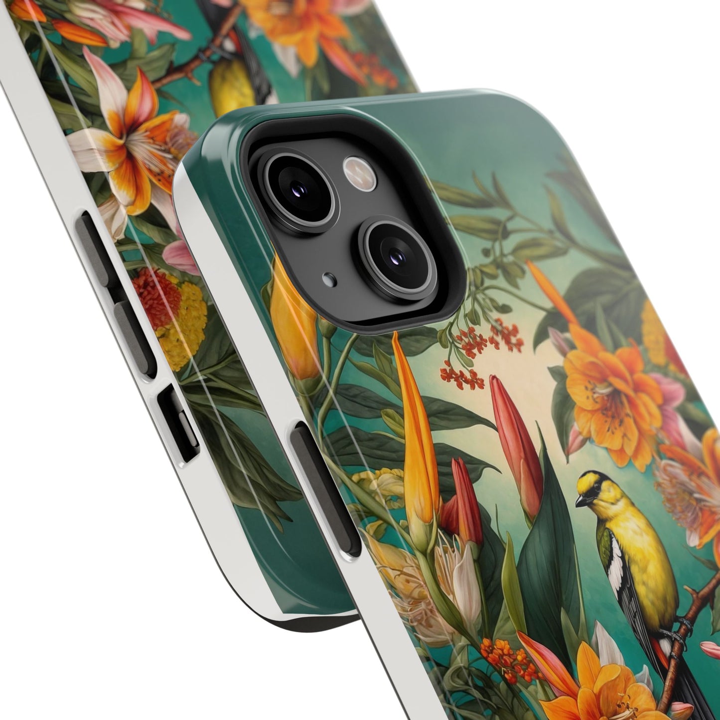 iPhone Case - Floral Bird Phone Case, Impact-Resistant Cover