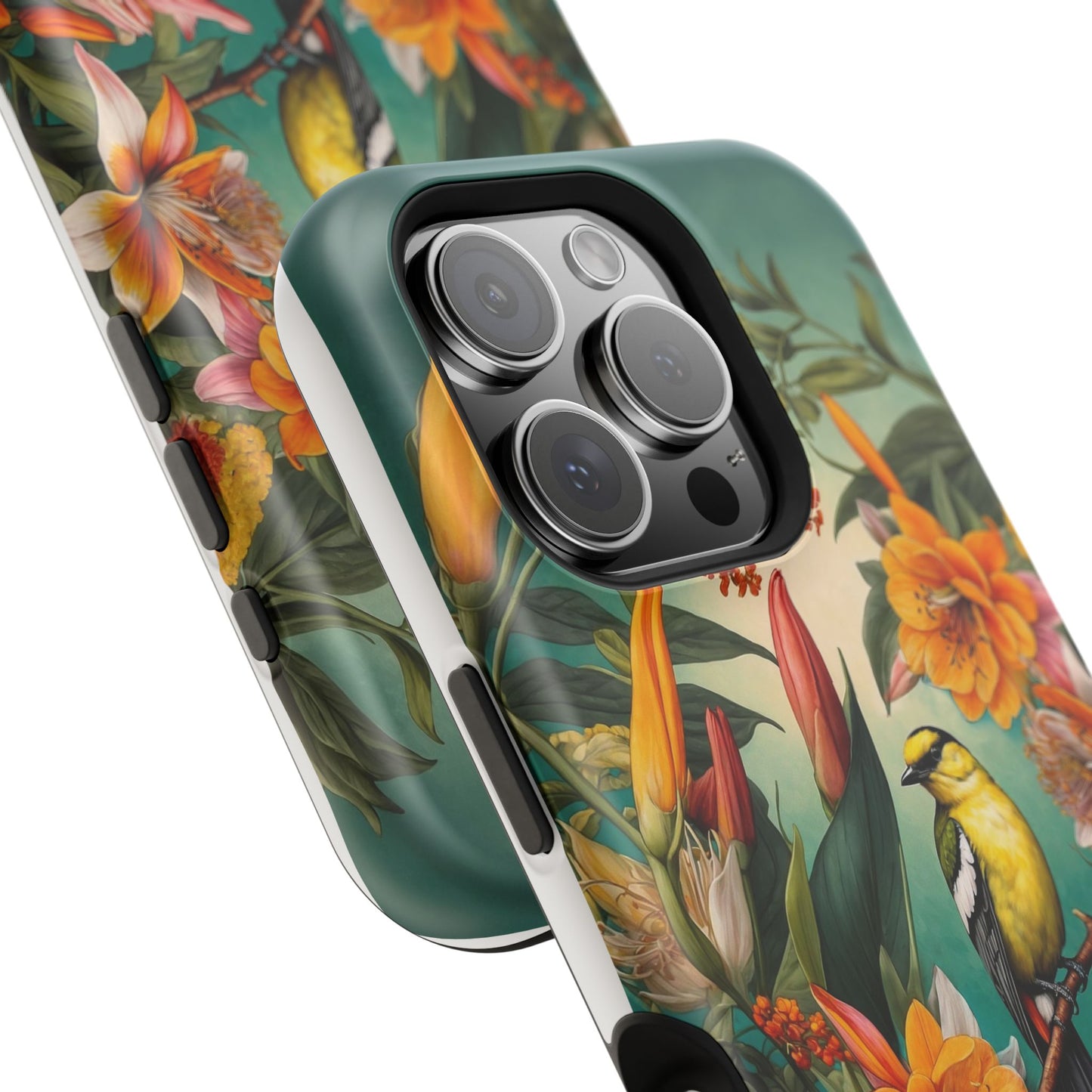 iPhone Case - Floral Bird Phone Case, Impact-Resistant Cover