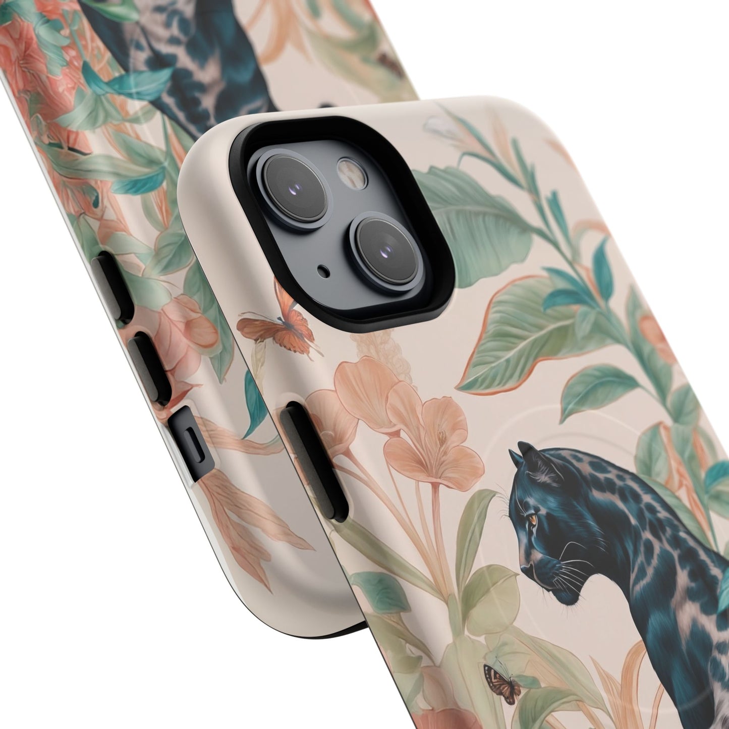 Panther Floral Tough Phone Case
