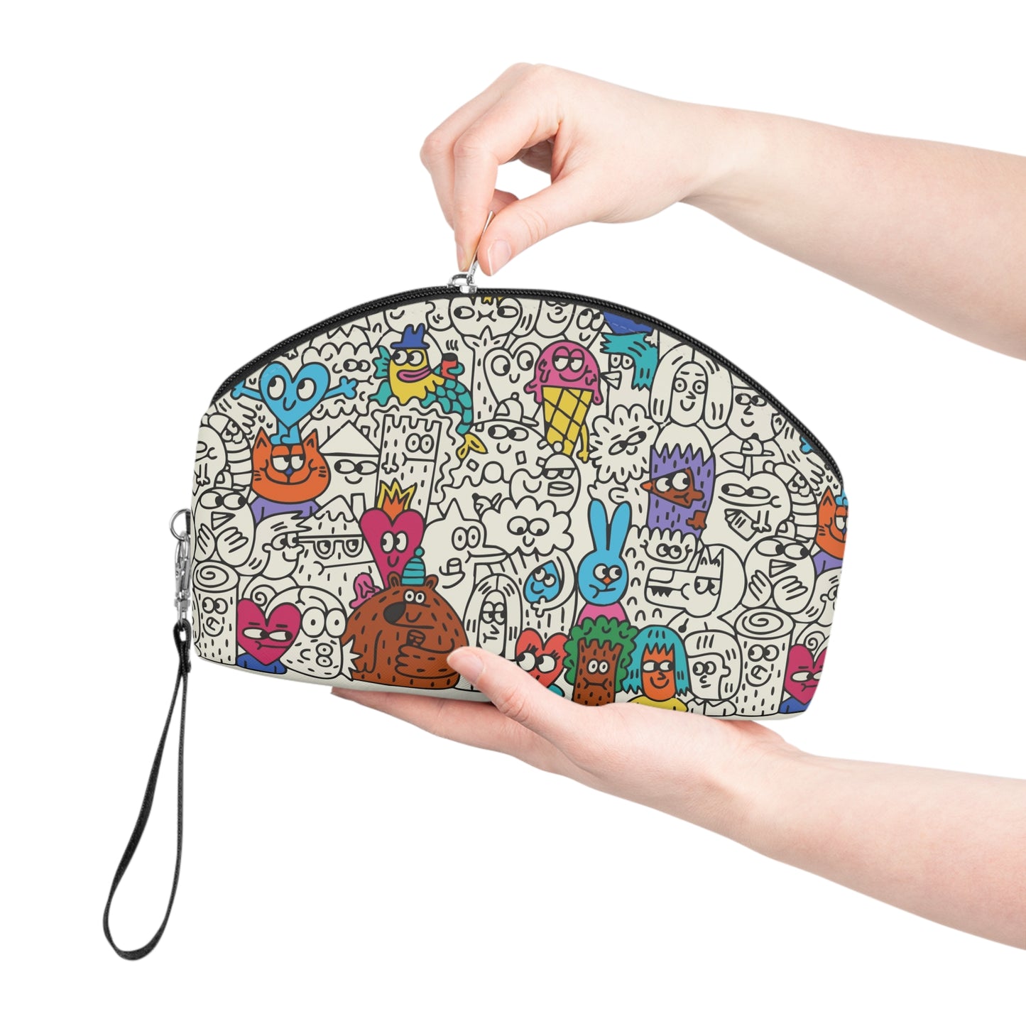 Makeup Bag Organizer - Whimsical Character Fun & Colorful Cosmetic Holder