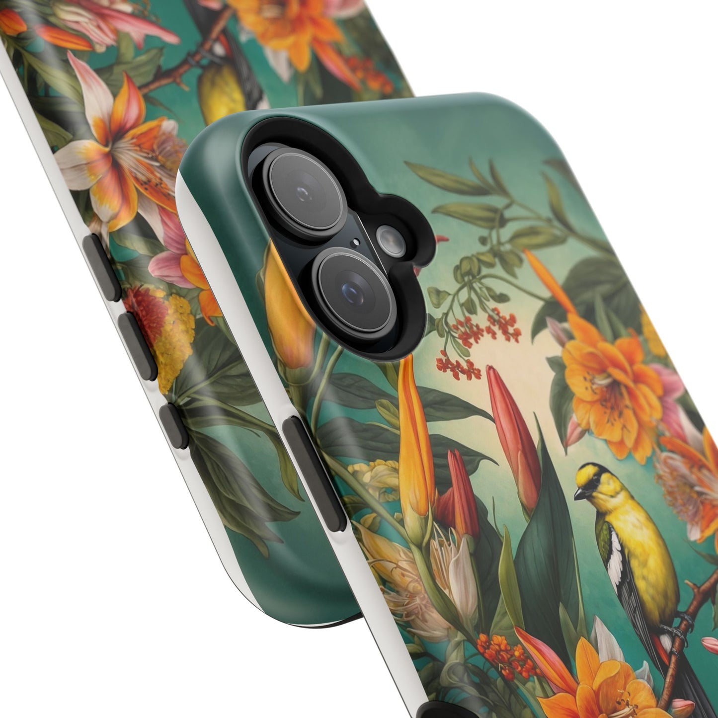 iPhone Case - Floral Bird Phone Case, Impact-Resistant Cover