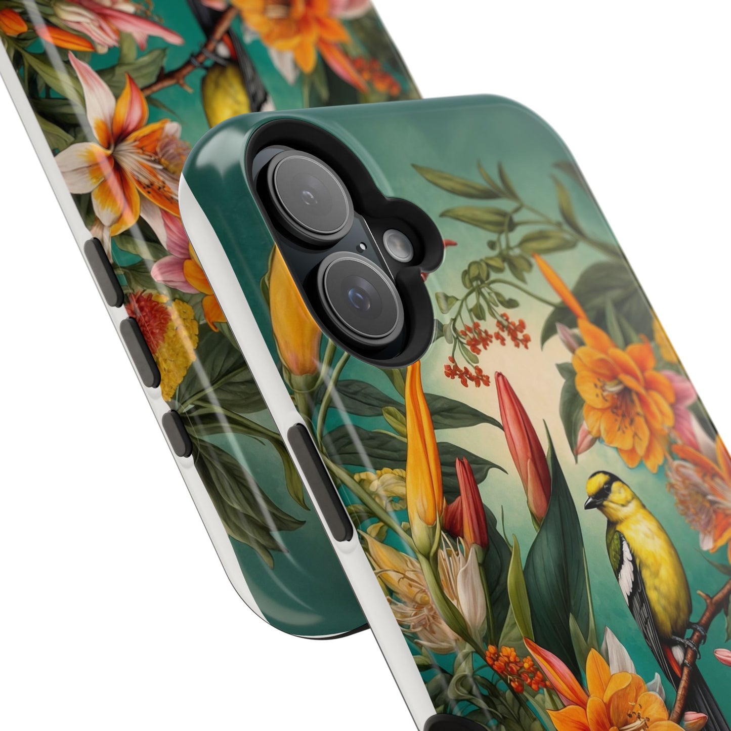 iPhone Case - Floral Bird Phone Case, Impact-Resistant Cover
