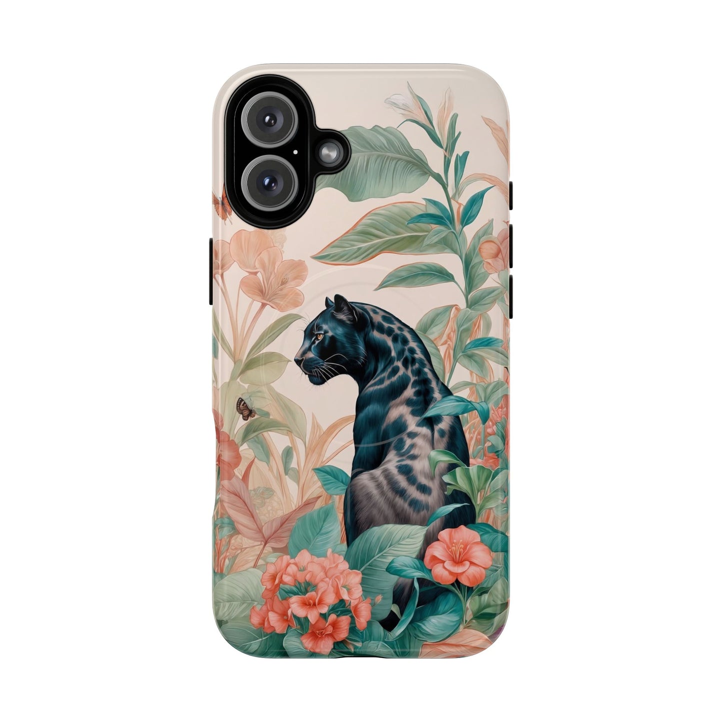 Panther Floral Tough Phone Case