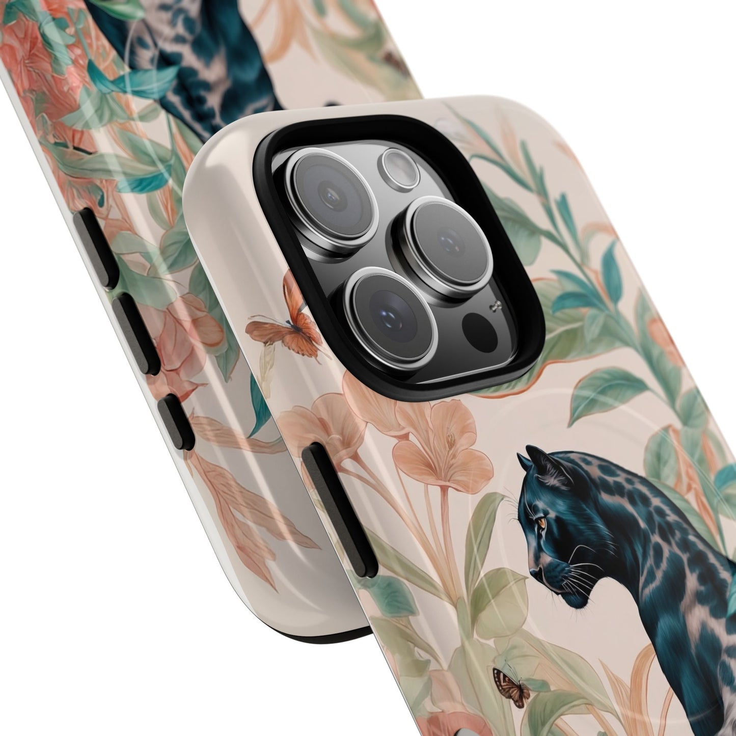 Panther Floral Tough Phone Case
