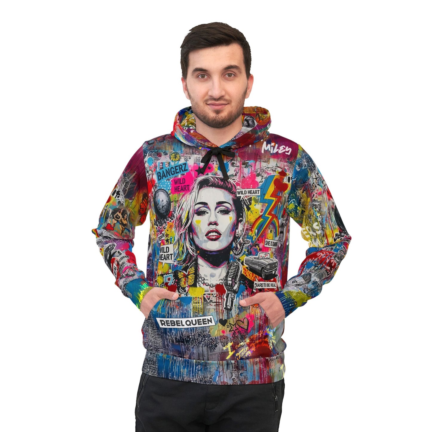 Graffiti Hoodie for Fearless Self-Expression | Miley Cyrus Inspired