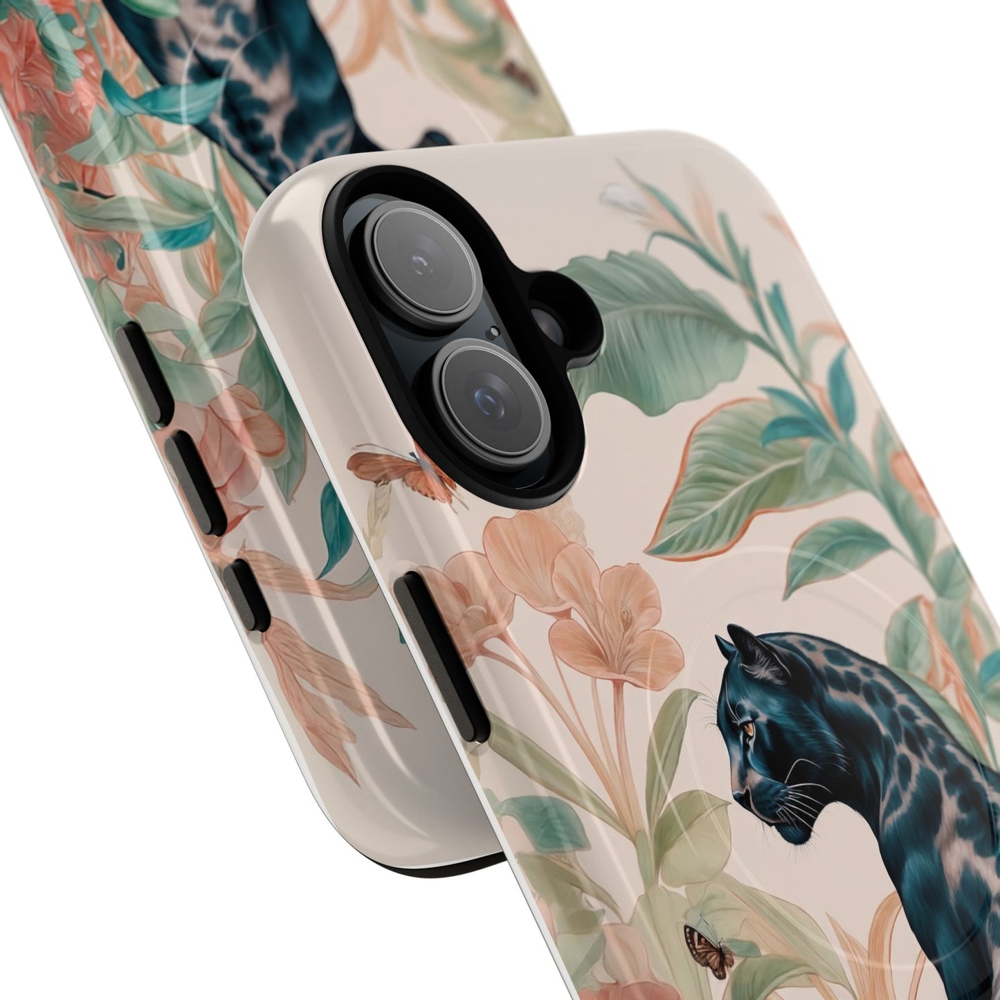 Panther Floral Tough Phone Case