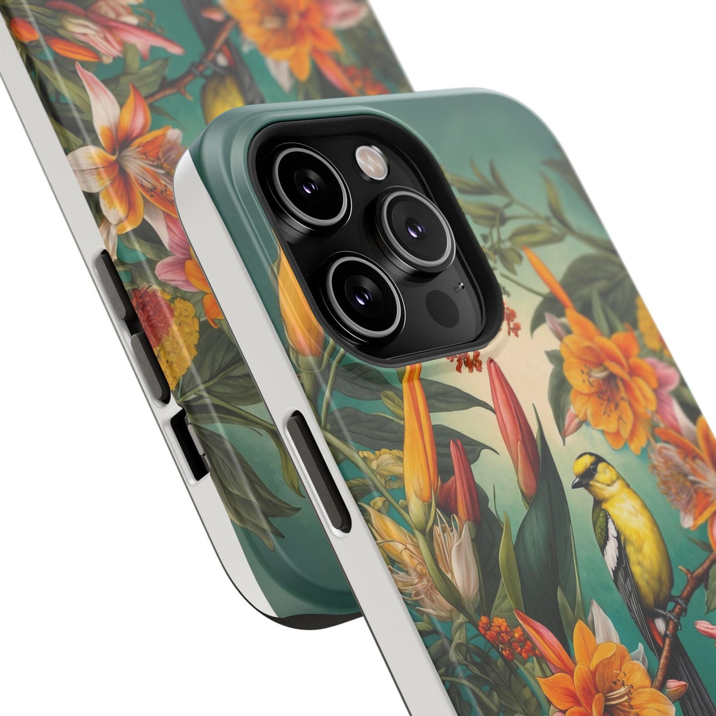 iPhone Case - Floral Bird Phone Case, Impact-Resistant Cover