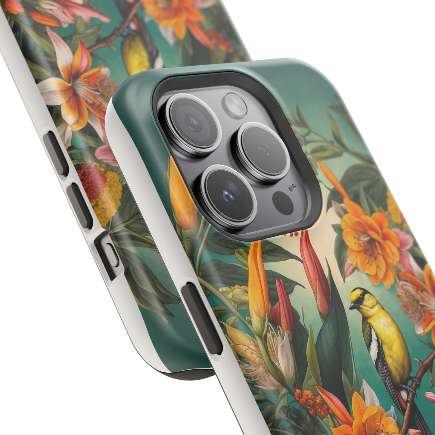 iPhone Case - Floral Bird Phone Case, Impact-Resistant Cover