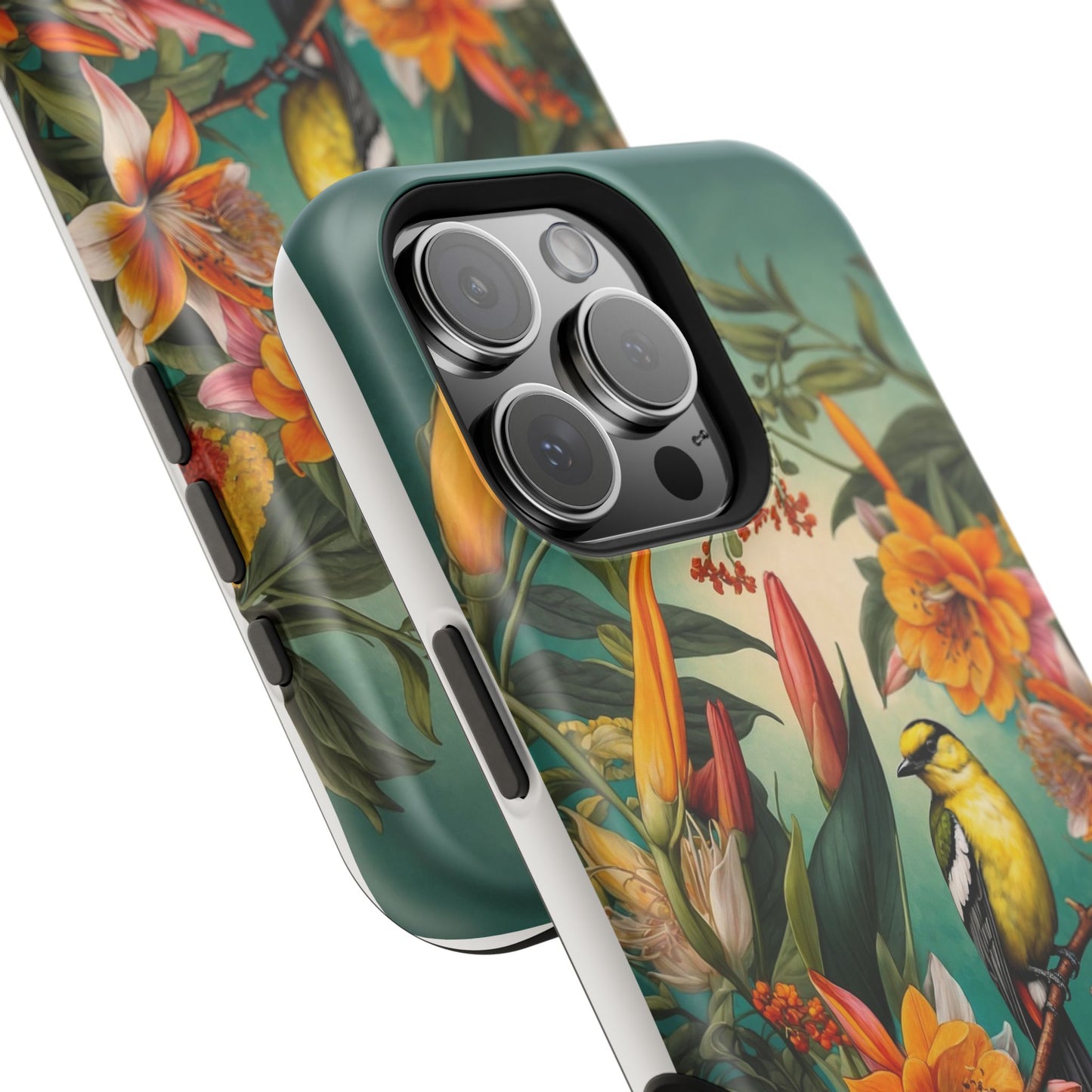 iPhone Case - Floral Bird Phone Case, Impact-Resistant Cover