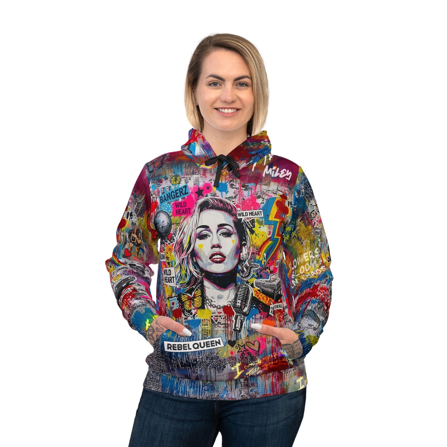 Graffiti Hoodie for Fearless Self-Expression | Miley Cyrus Inspired
