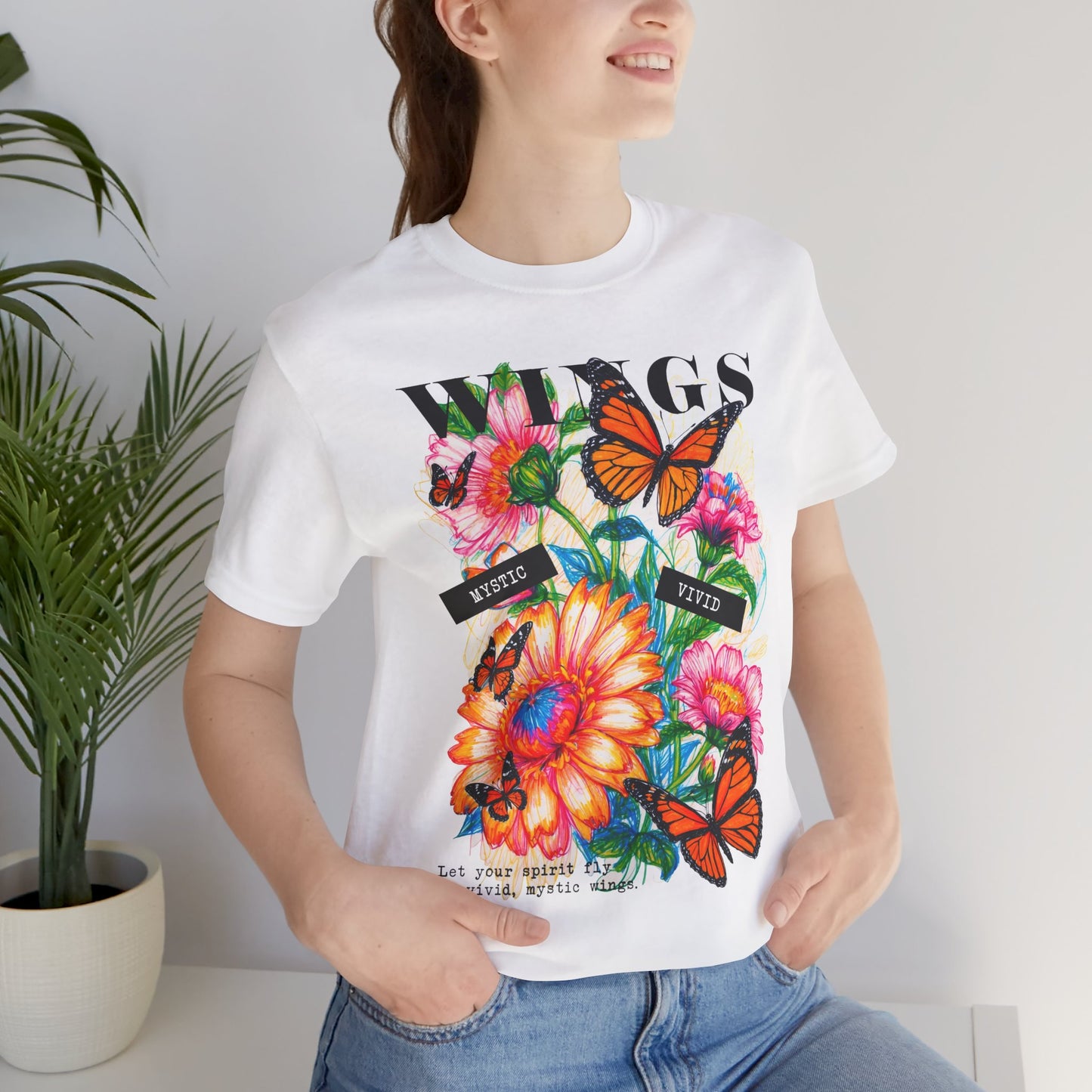 Unisex T-shirt - Butterflies Wings Shirt,