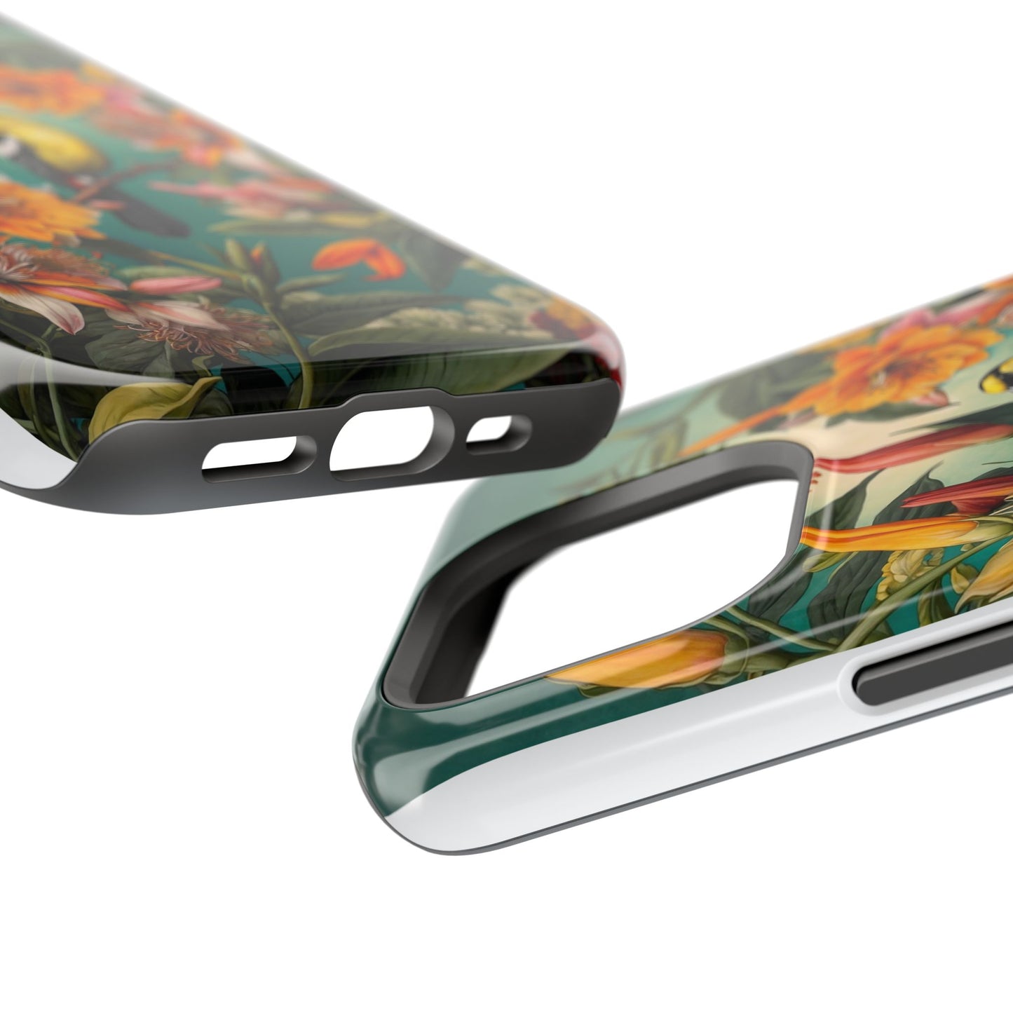 iPhone Case - Floral Bird Phone Case, Impact-Resistant Cover