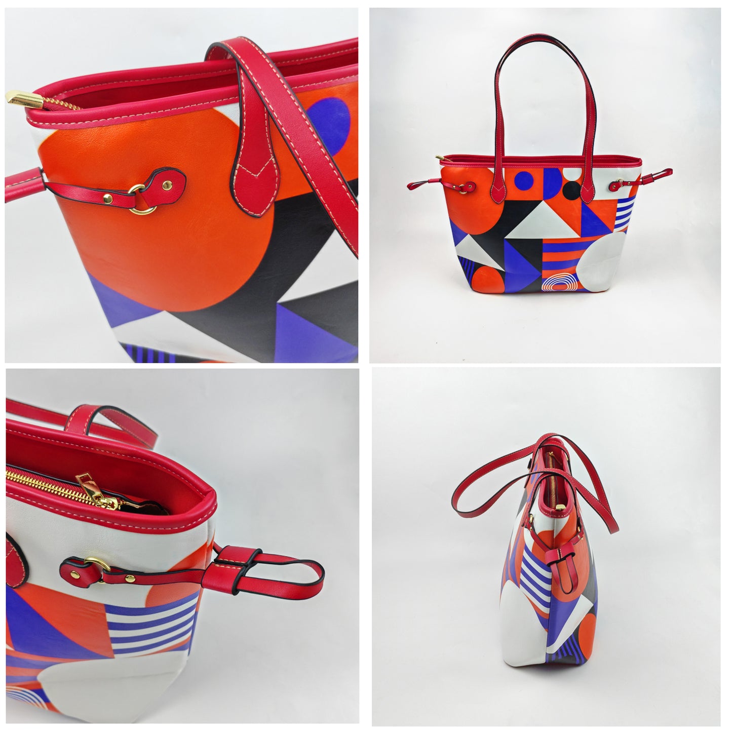 Vibrant Butterfly & Floral Tote Bag - PU Leather Carryall