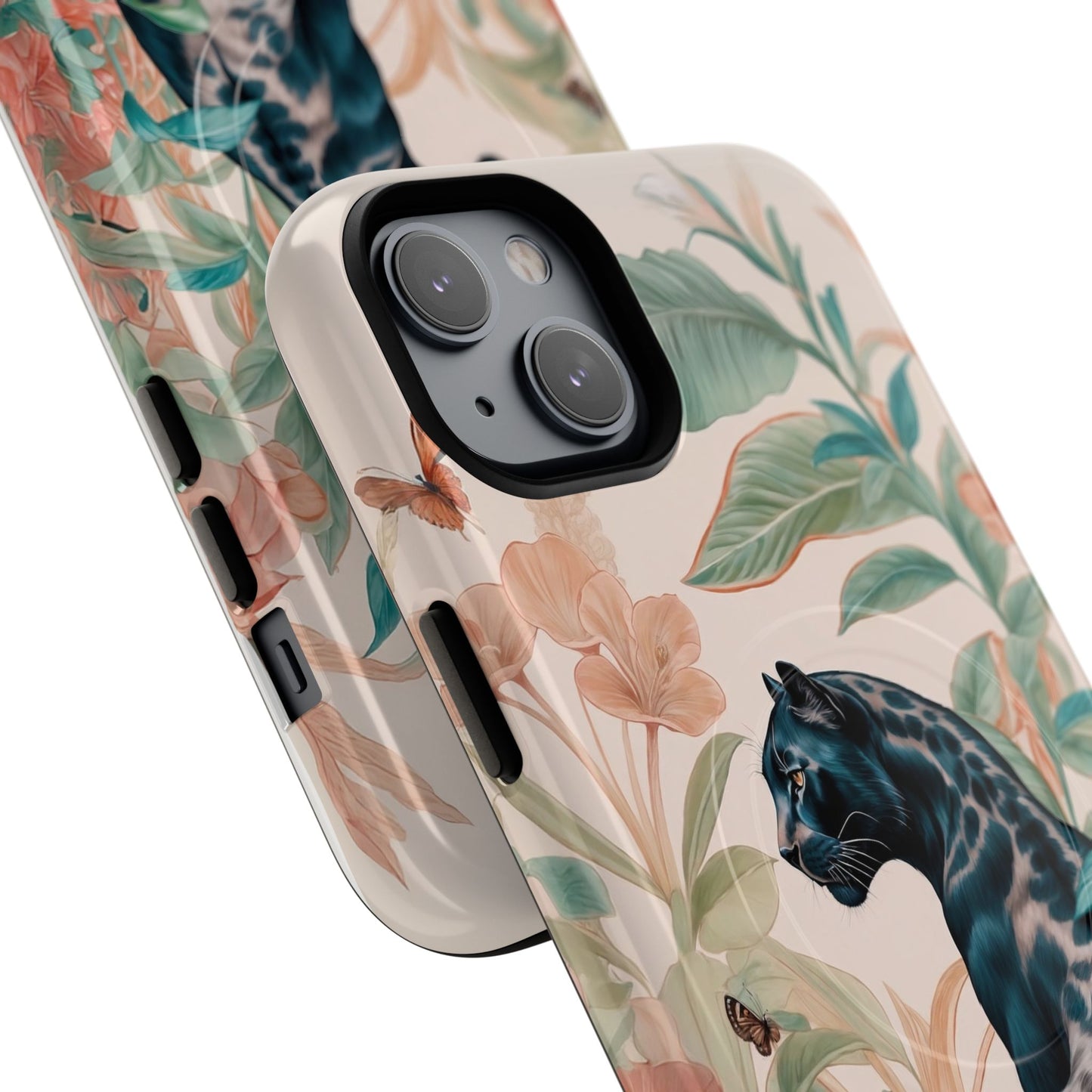Panther Floral Tough Phone Case