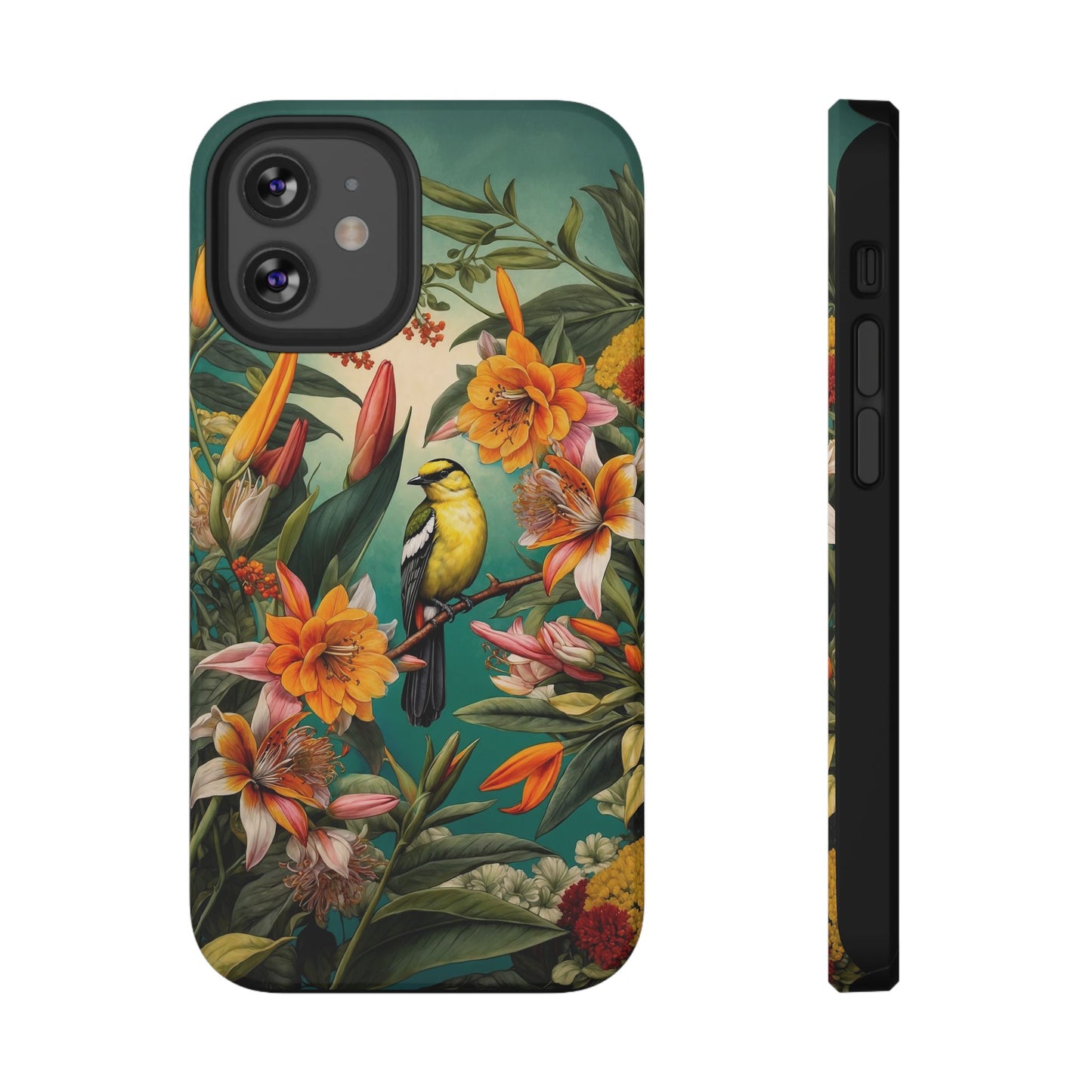 iPhone Case - Floral Bird Phone Case, Impact-Resistant Cover