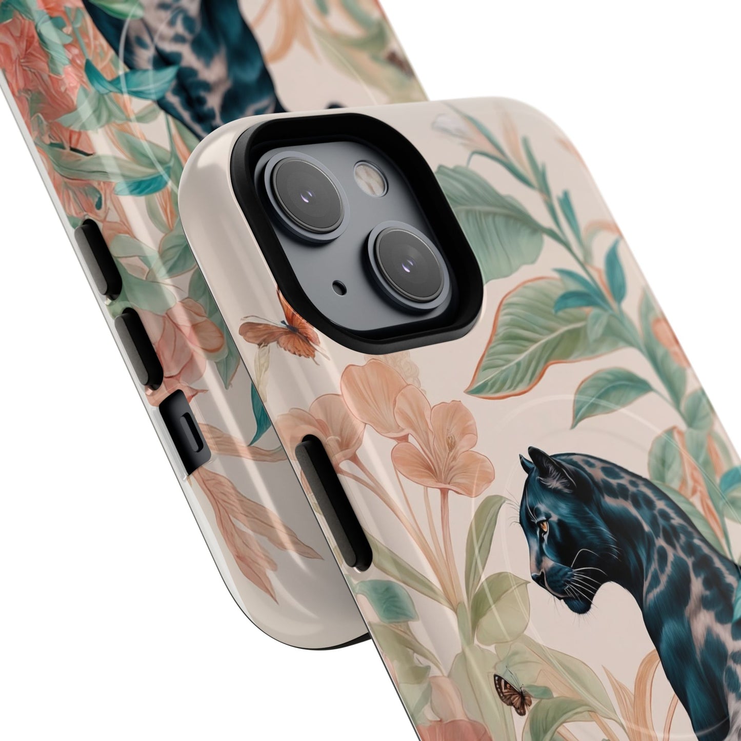 Panther Floral Tough Phone Case