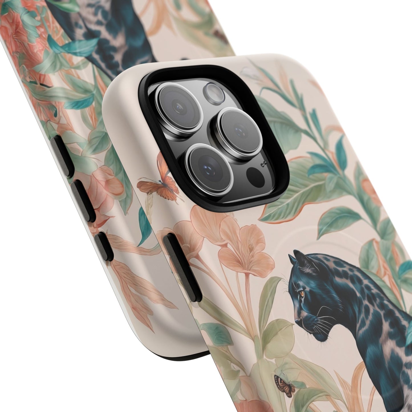 Panther Floral Tough Phone Case