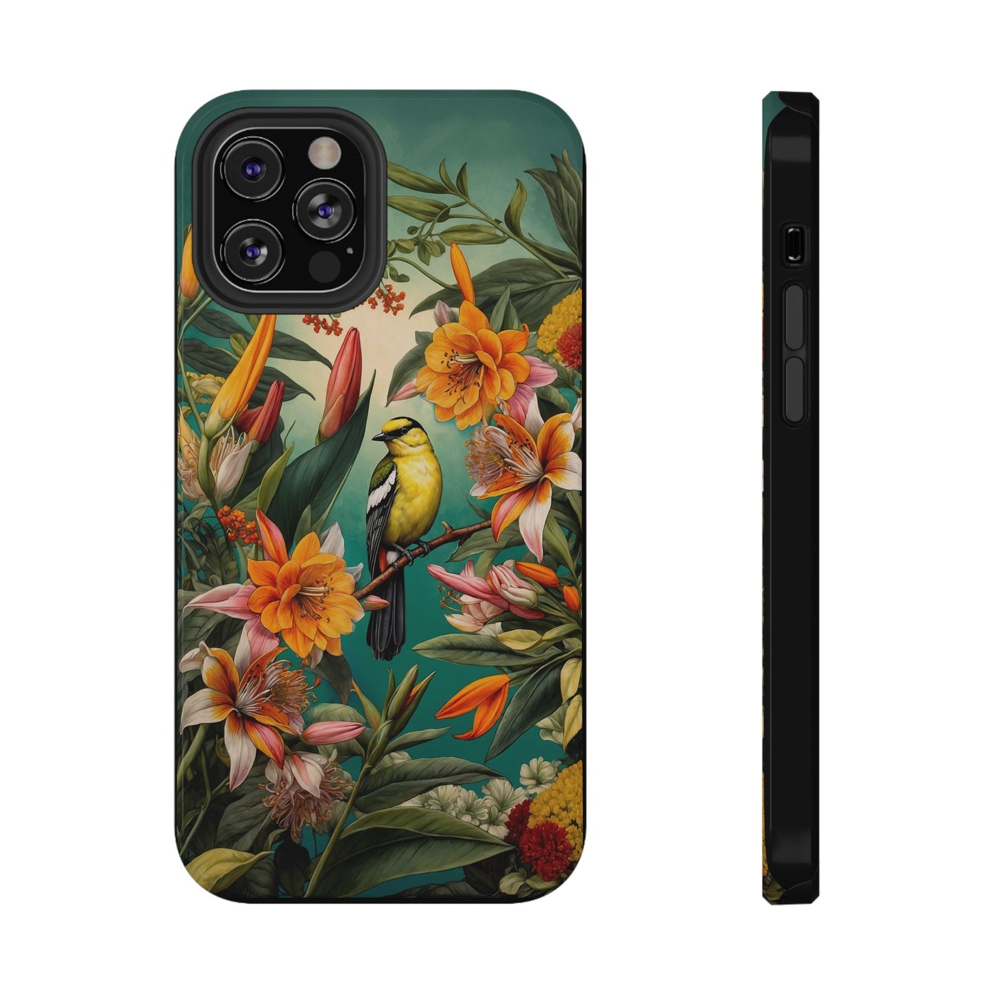 iPhone Case - Floral Bird Phone Case, Impact-Resistant Cover