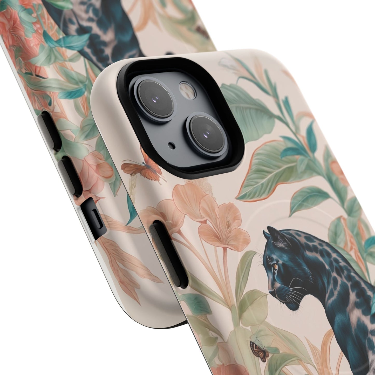 Panther Floral Tough Phone Case