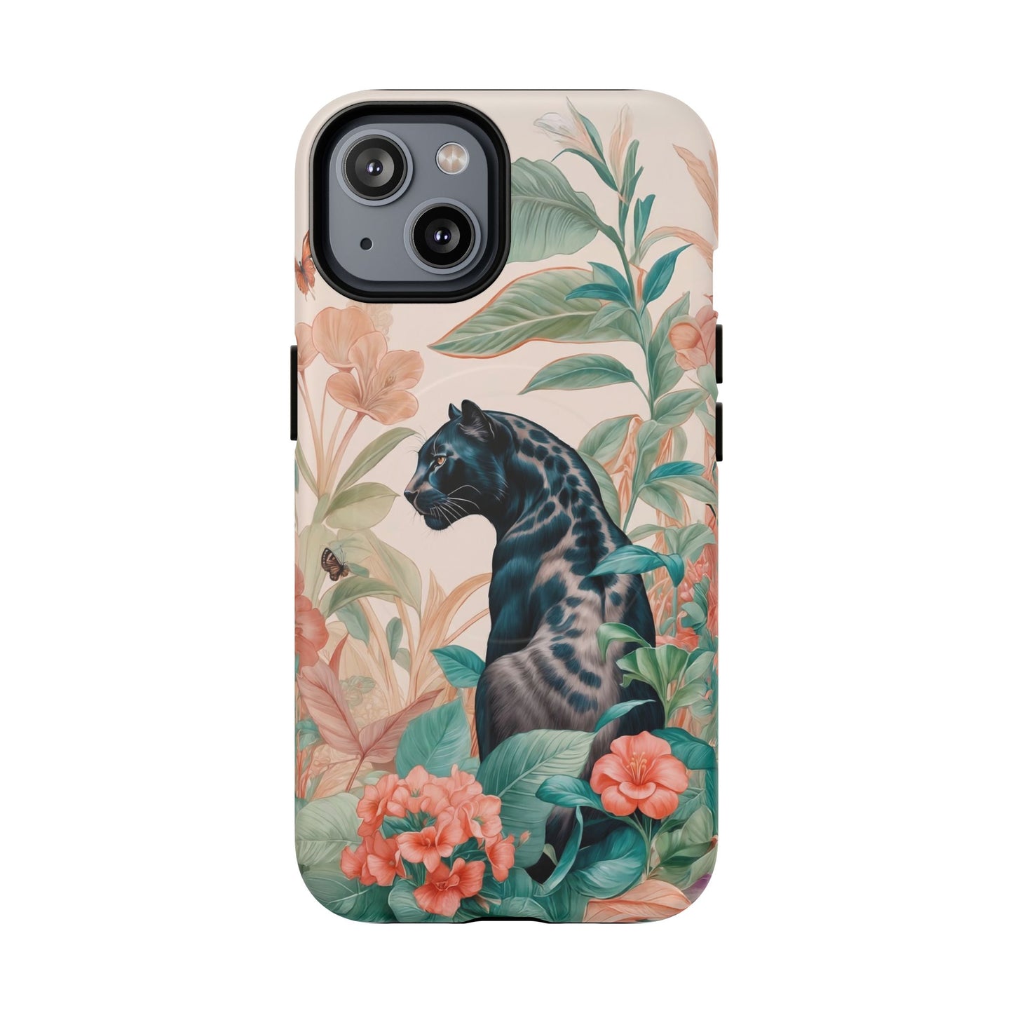 Panther Floral Tough Phone Case