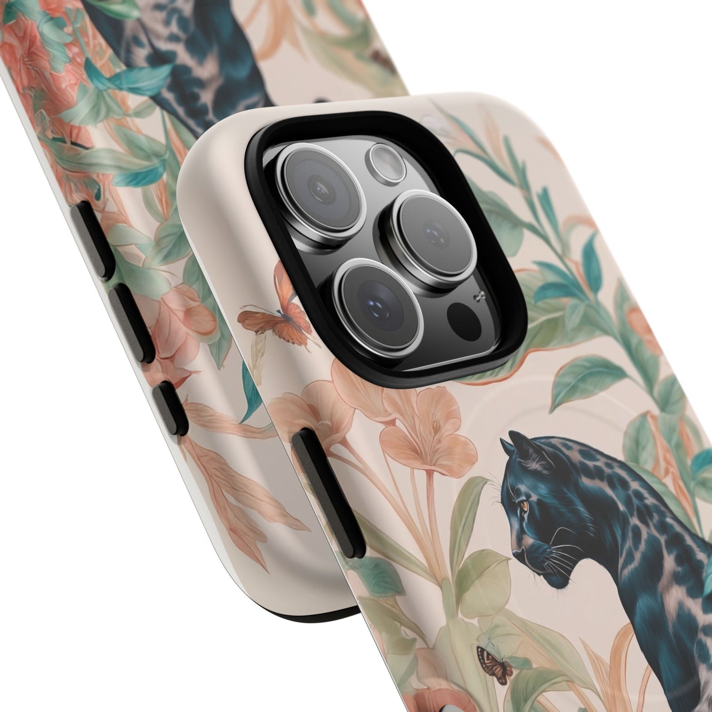 Panther Floral Tough Phone Case