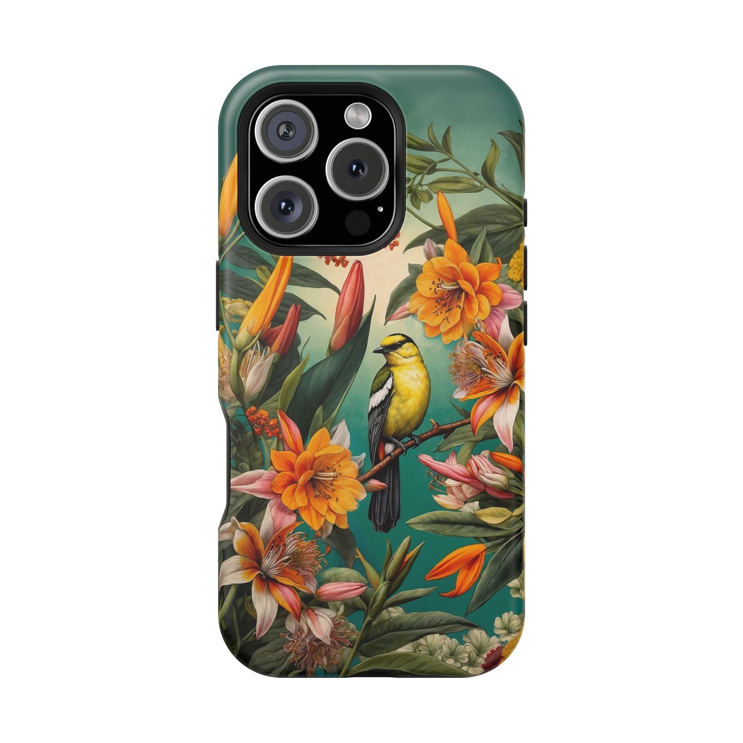iPhone Case - Floral Bird Phone Case, Impact-Resistant Cover