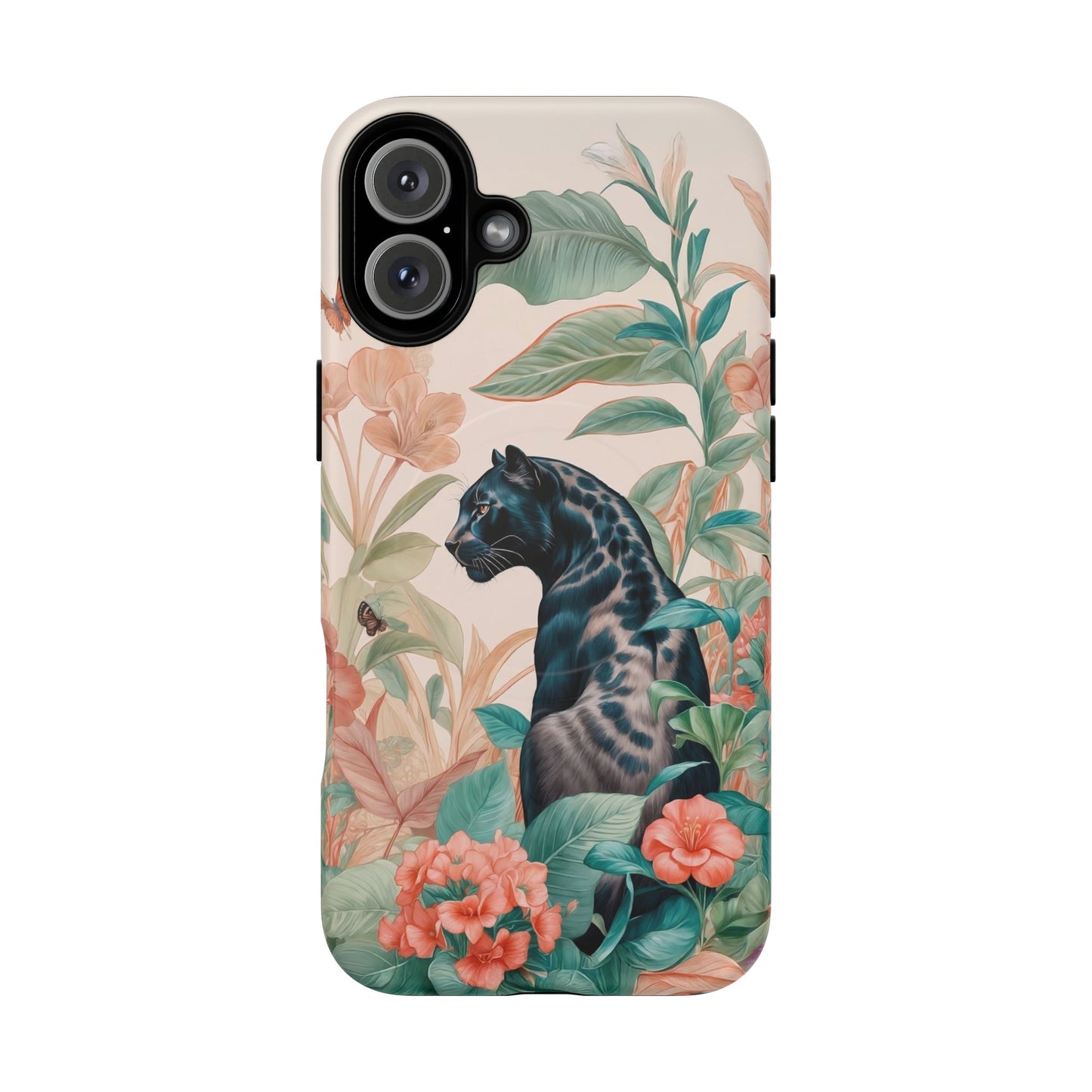 Panther Floral Tough Phone Case