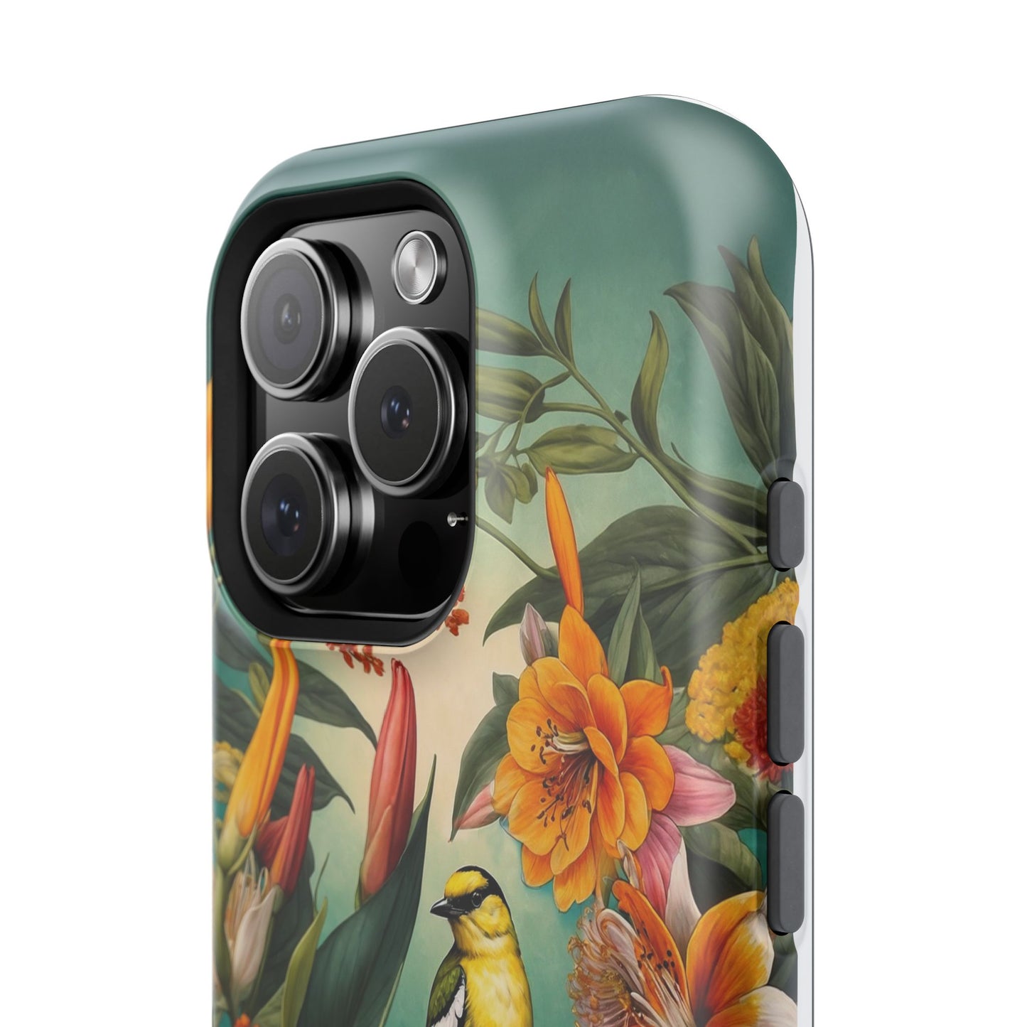 iPhone Case - Floral Bird Phone Case, Impact-Resistant Cover