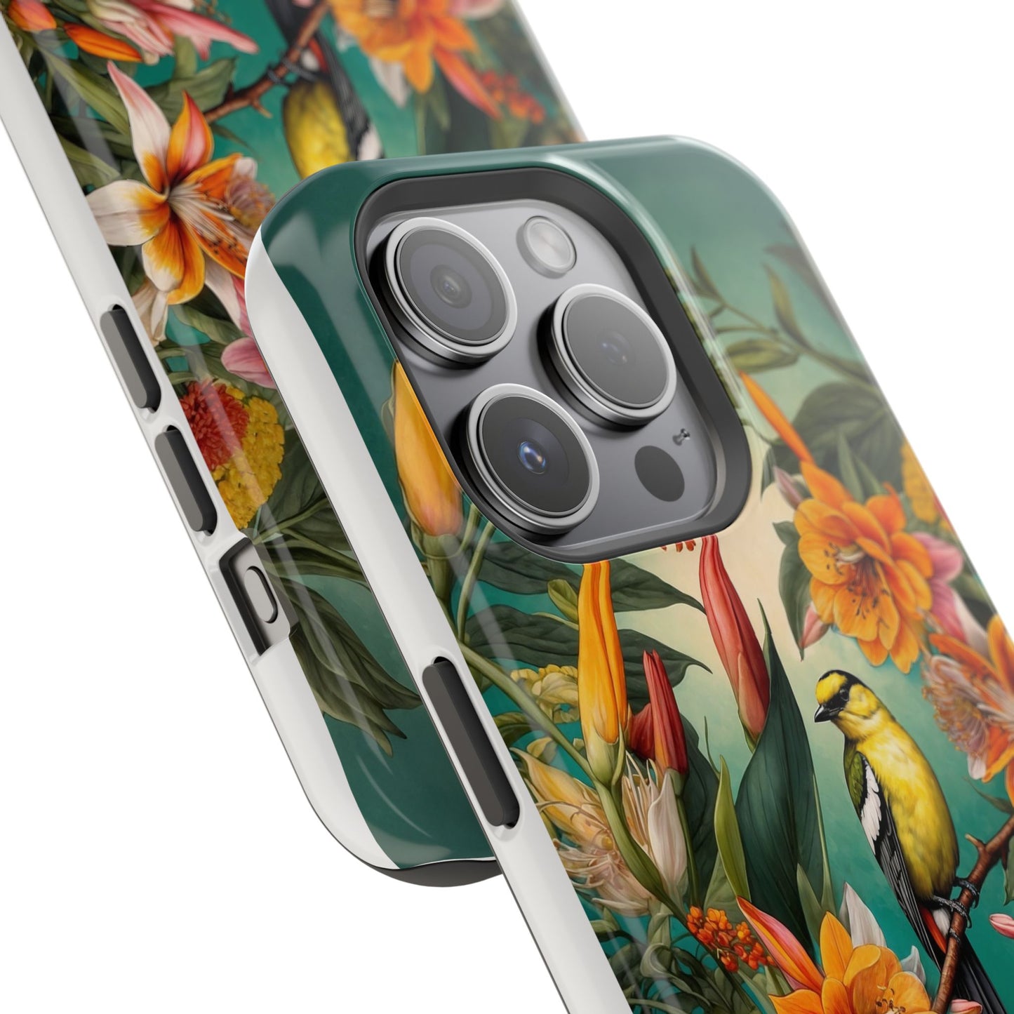 iPhone Case - Floral Bird Phone Case, Impact-Resistant Cover