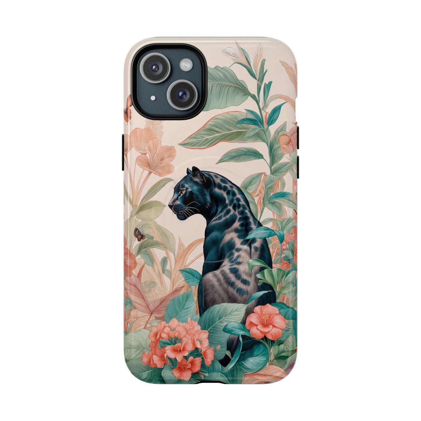 Panther Floral Tough Phone Case