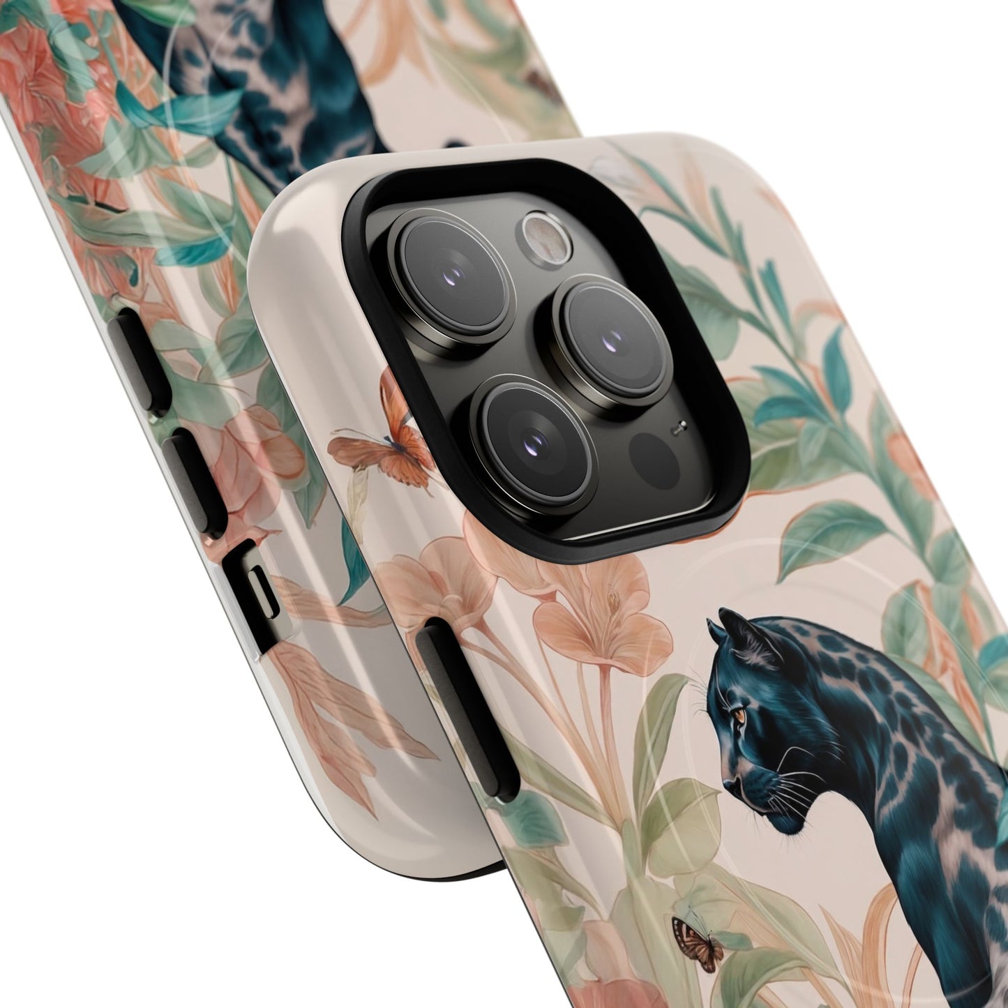 Panther Floral Tough Phone Case