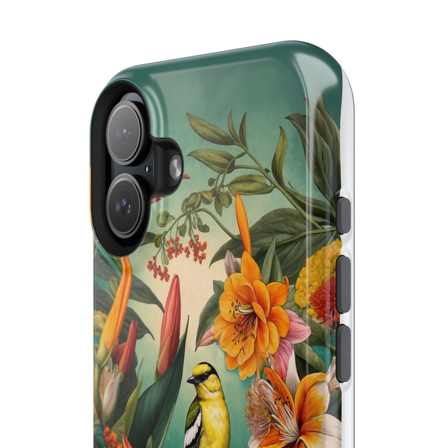 iPhone Case - Floral Bird Phone Case, Impact-Resistant Cover