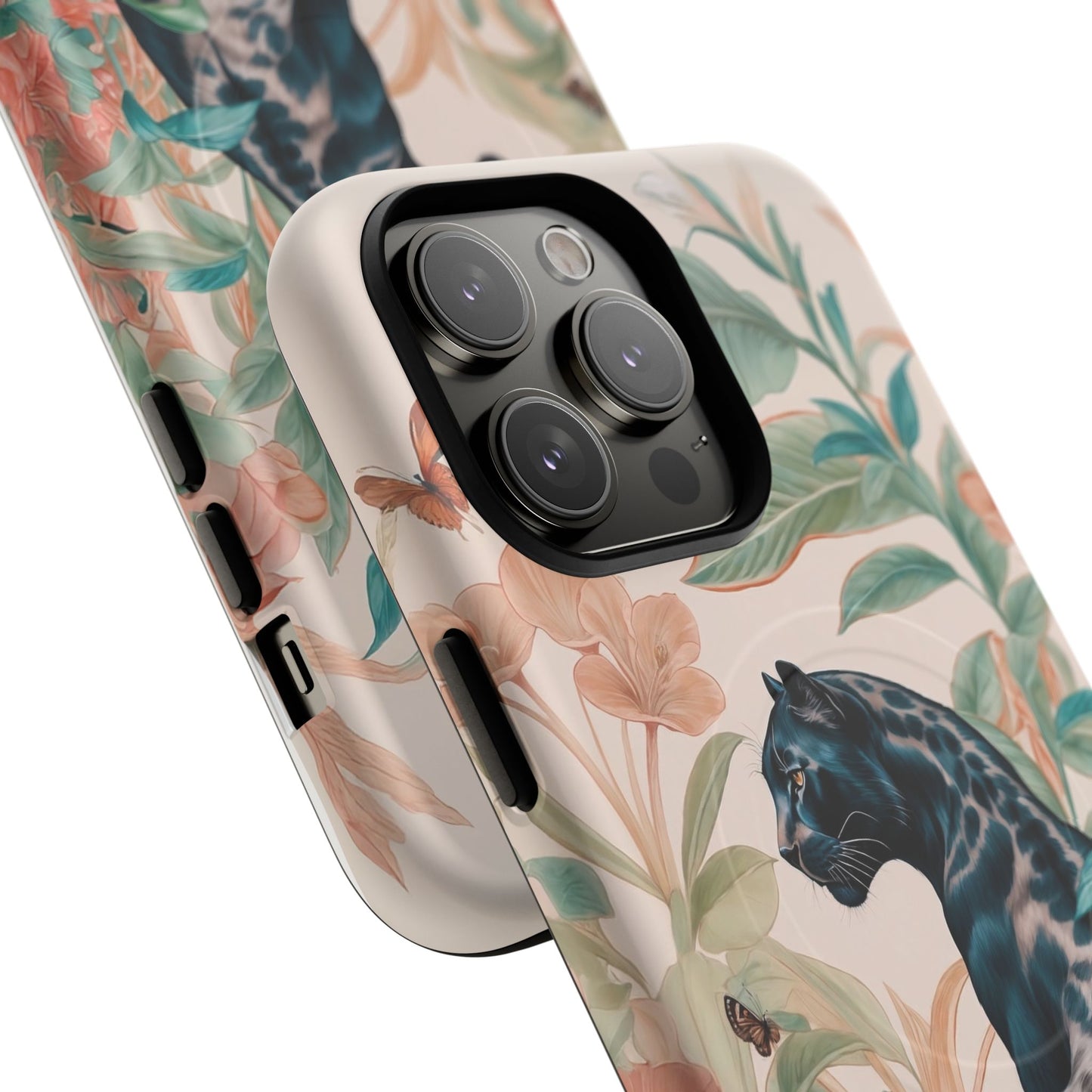 Panther Floral Tough Phone Case