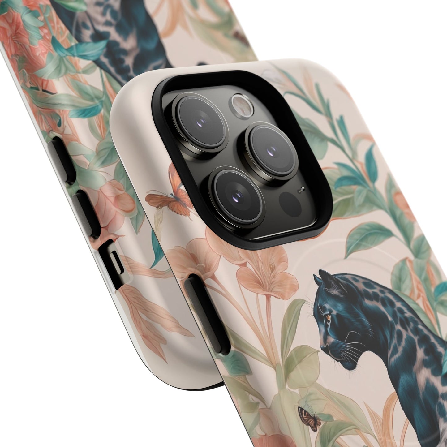 Panther Floral Tough Phone Case
