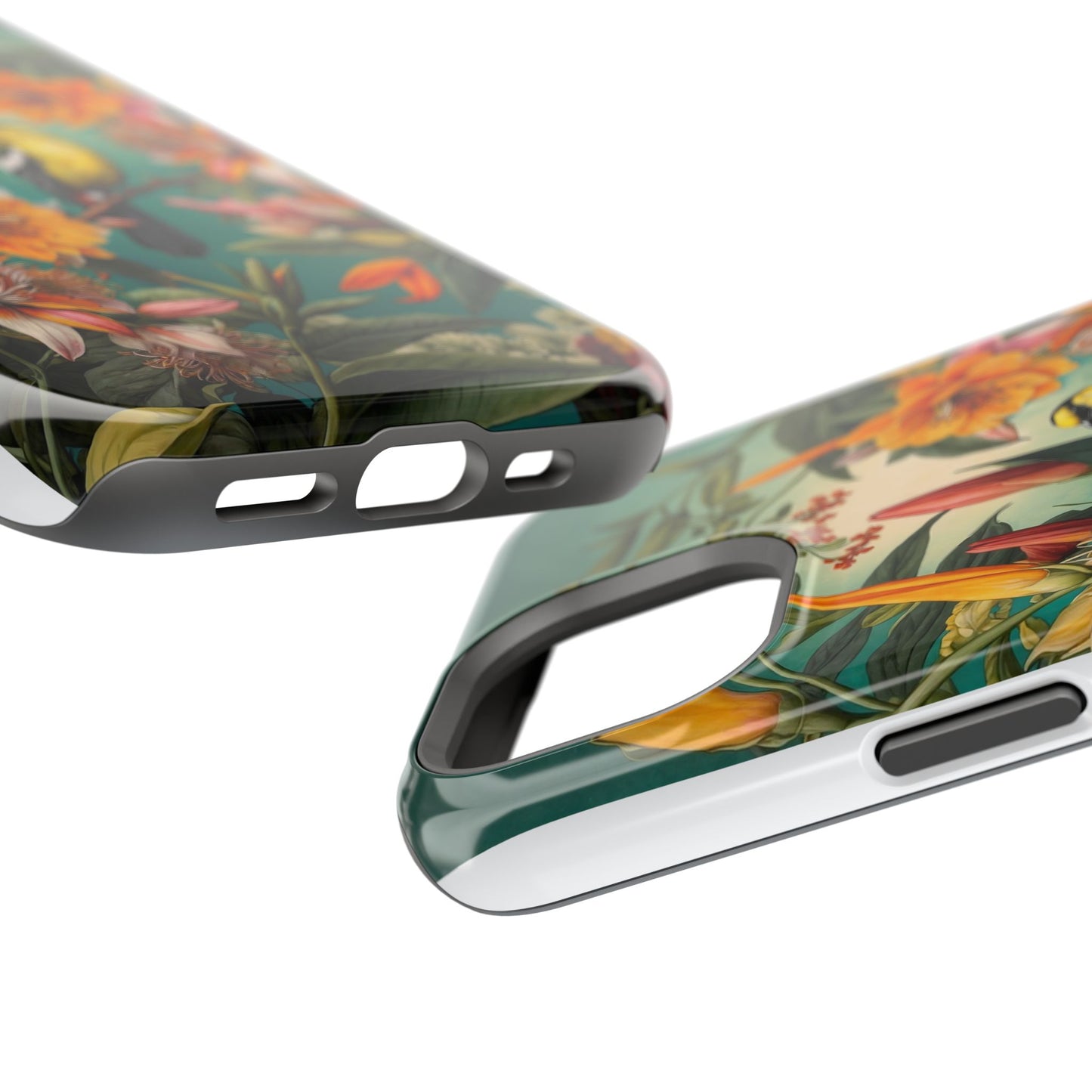 iPhone Case - Floral Bird Phone Case, Impact-Resistant Cover
