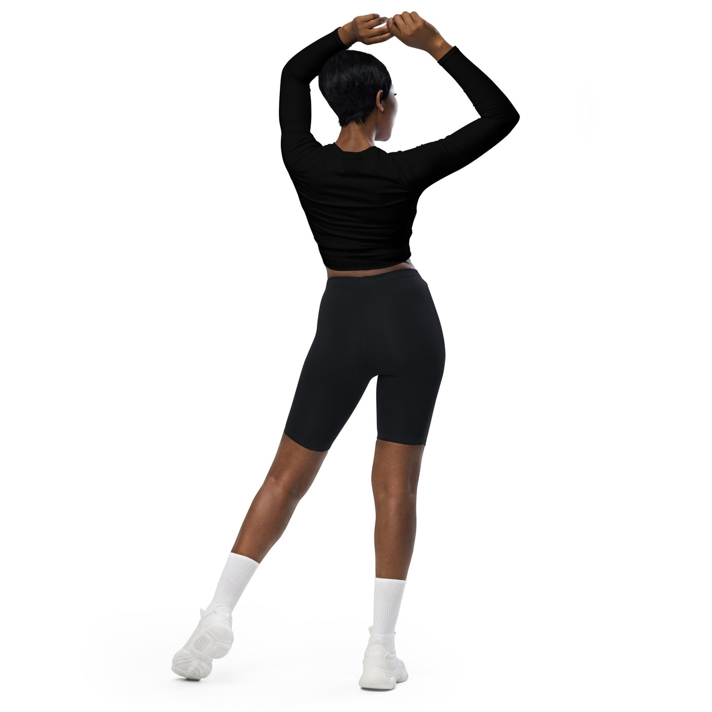Minimalistic long-sleeve crop top
