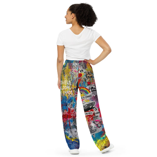 Miley Cyrus Joggers – Graffiti Print Streetwear Track Pants