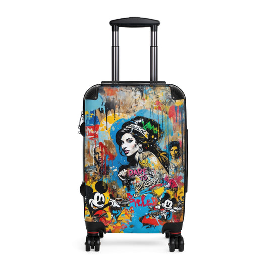 Amy Winehouse Portrait Graffiti Style Vibrant Colorful Illustration - Small / Black - Bags