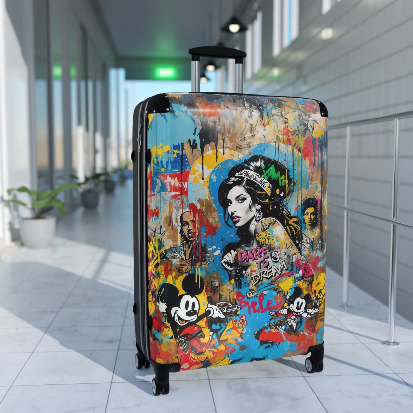 Amy Winehouse Portrait Graffiti Style Vibrant Colorful Illustration - Bags