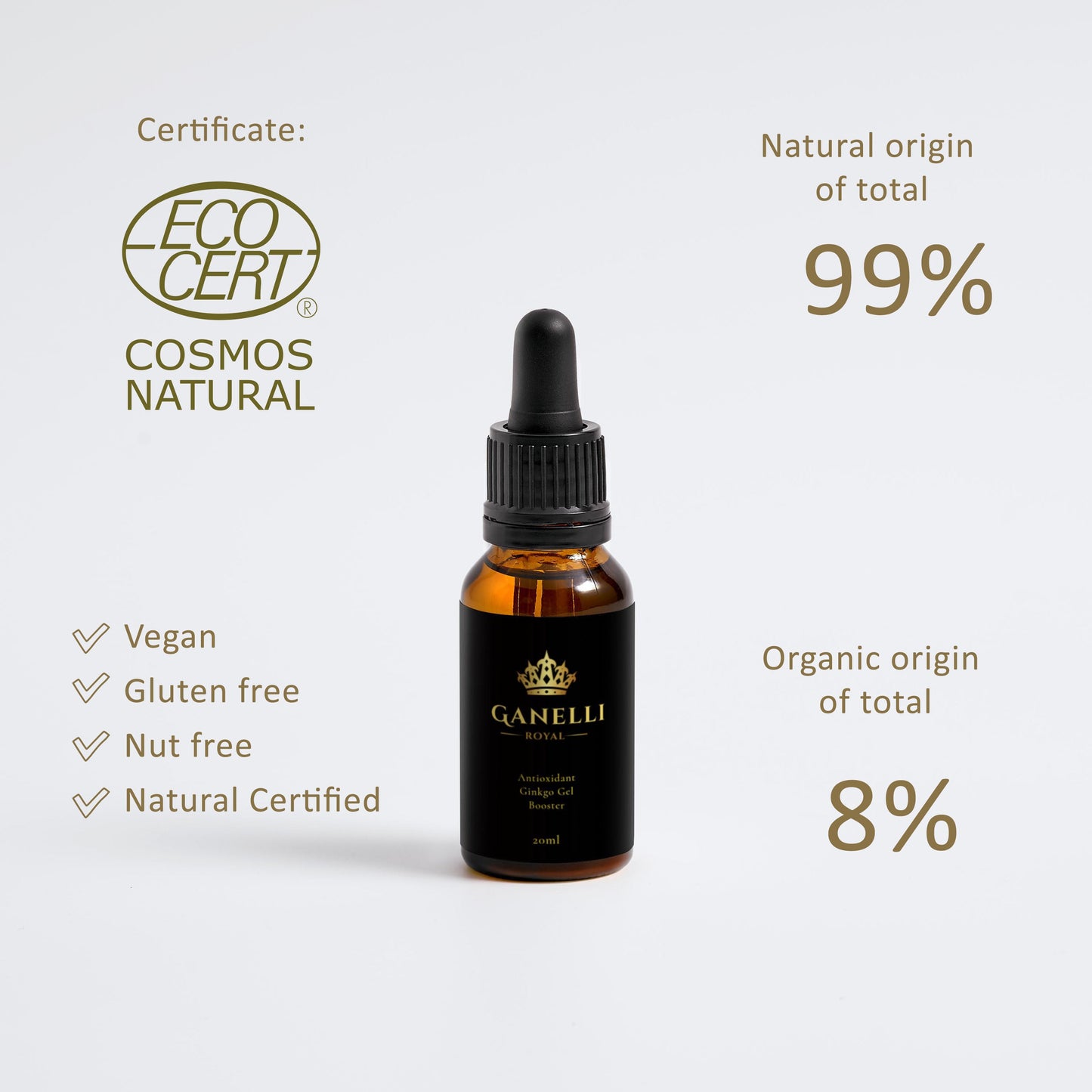 Antioxidant Ginkgo Gel Booster - Ganelli Royal - Cosmetics