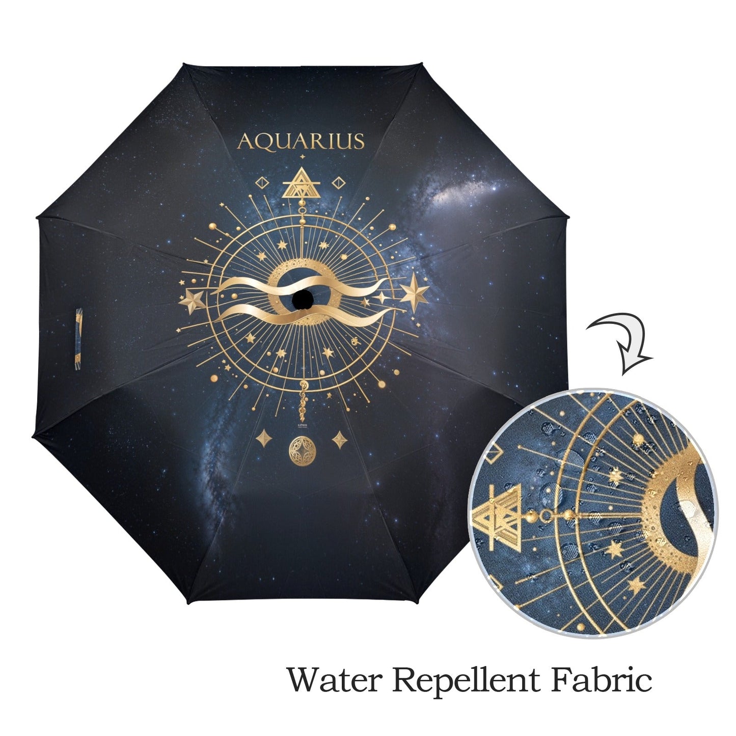 Aquarius Zodiac Umbrella - One size - Accessories